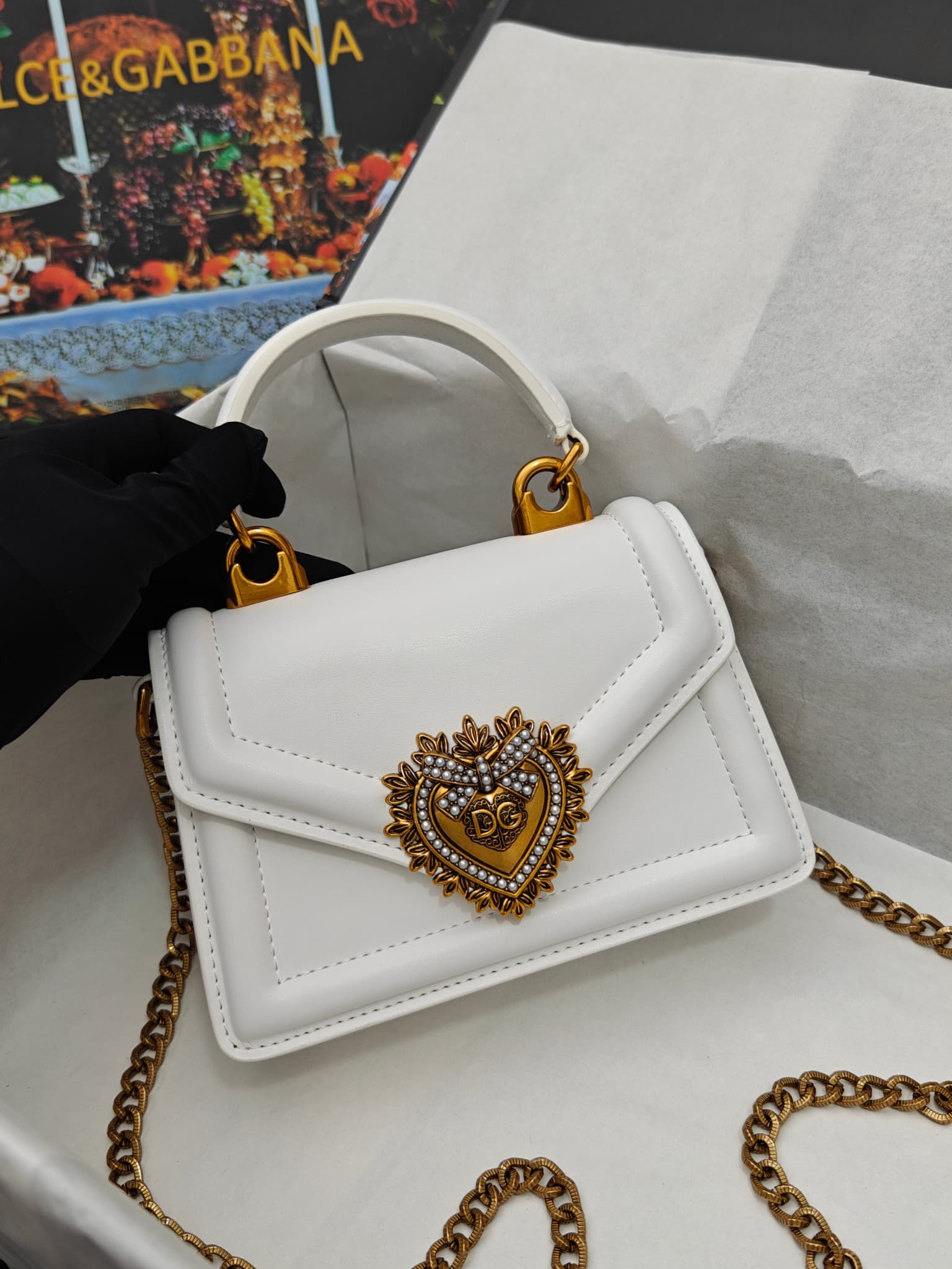 DG杜嘉班纳 Gold Crossbody Bag