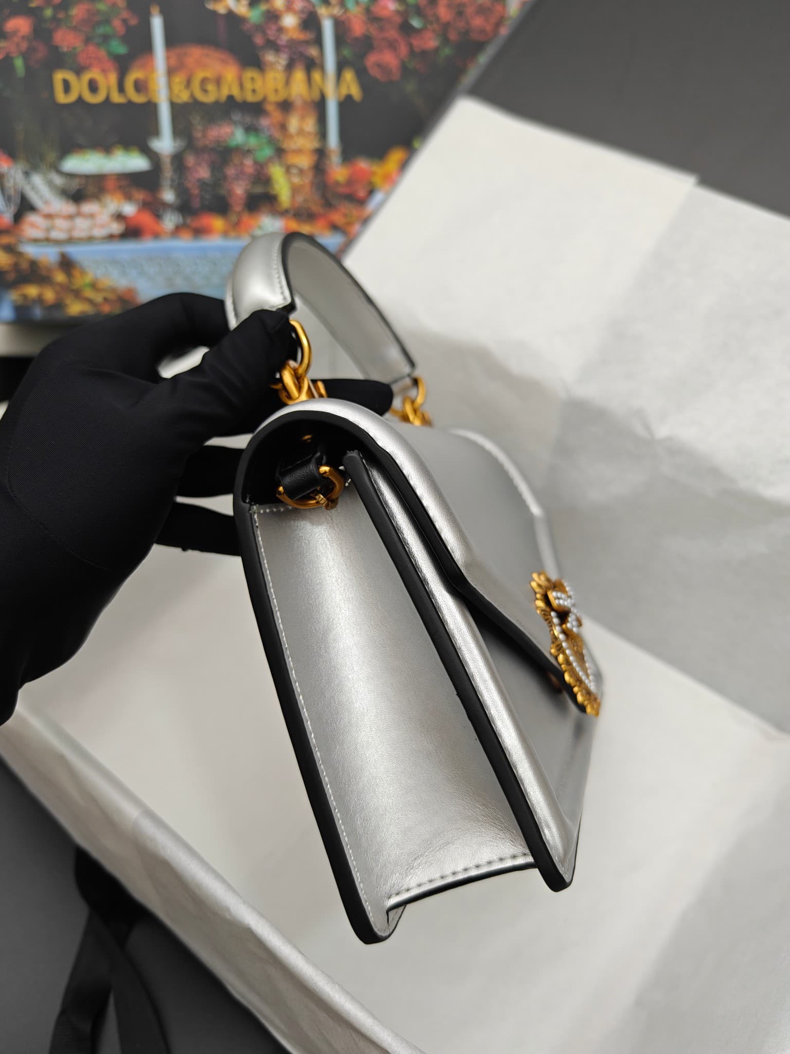 DG杜嘉班纳 Gold Crossbody Bag