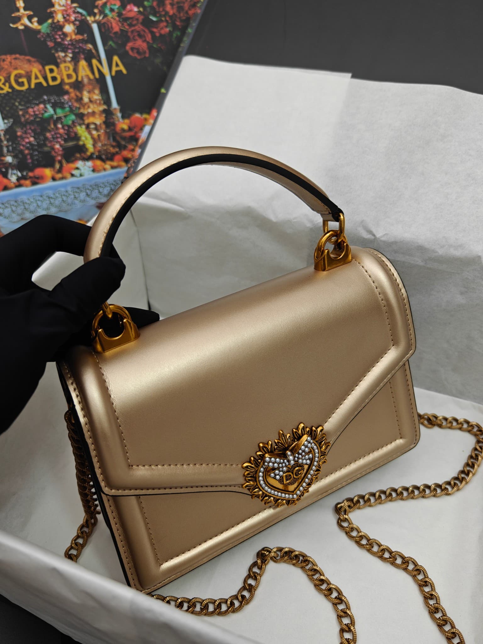 DG杜嘉班纳 Gold Crossbody Bag