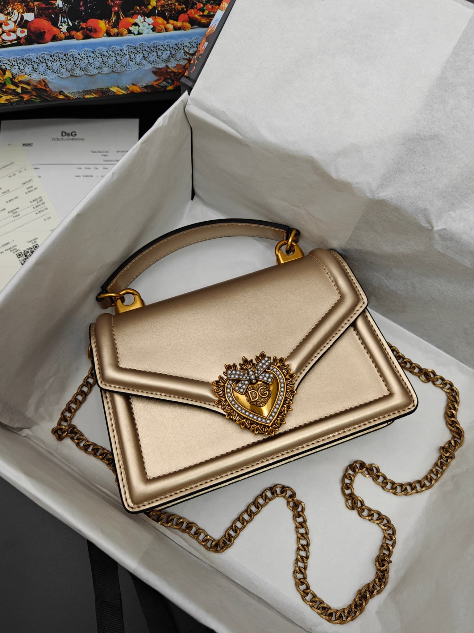 DG杜嘉班纳 Gold Crossbody Bag