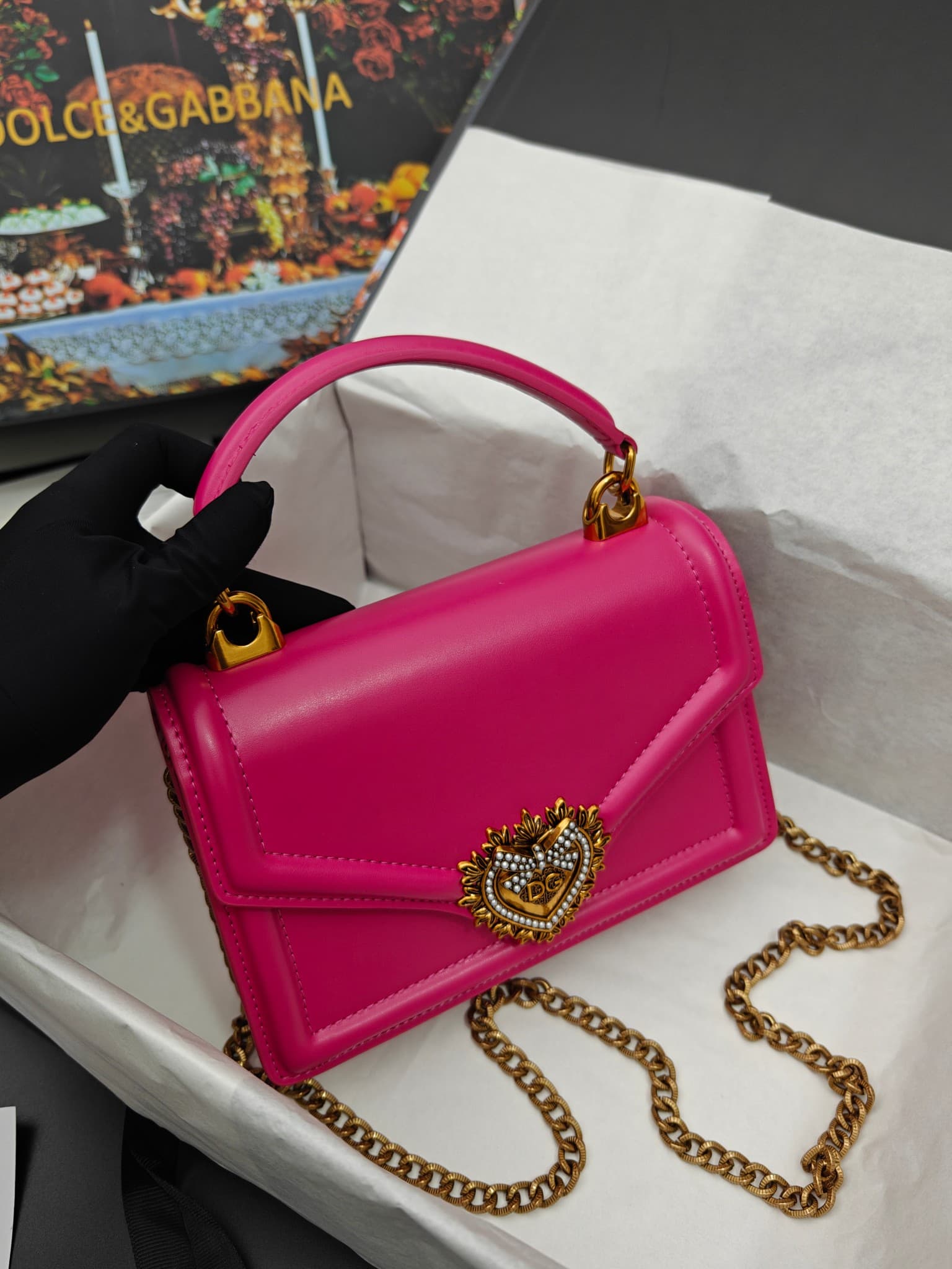 DG杜嘉班纳 Gold Crossbody Bag