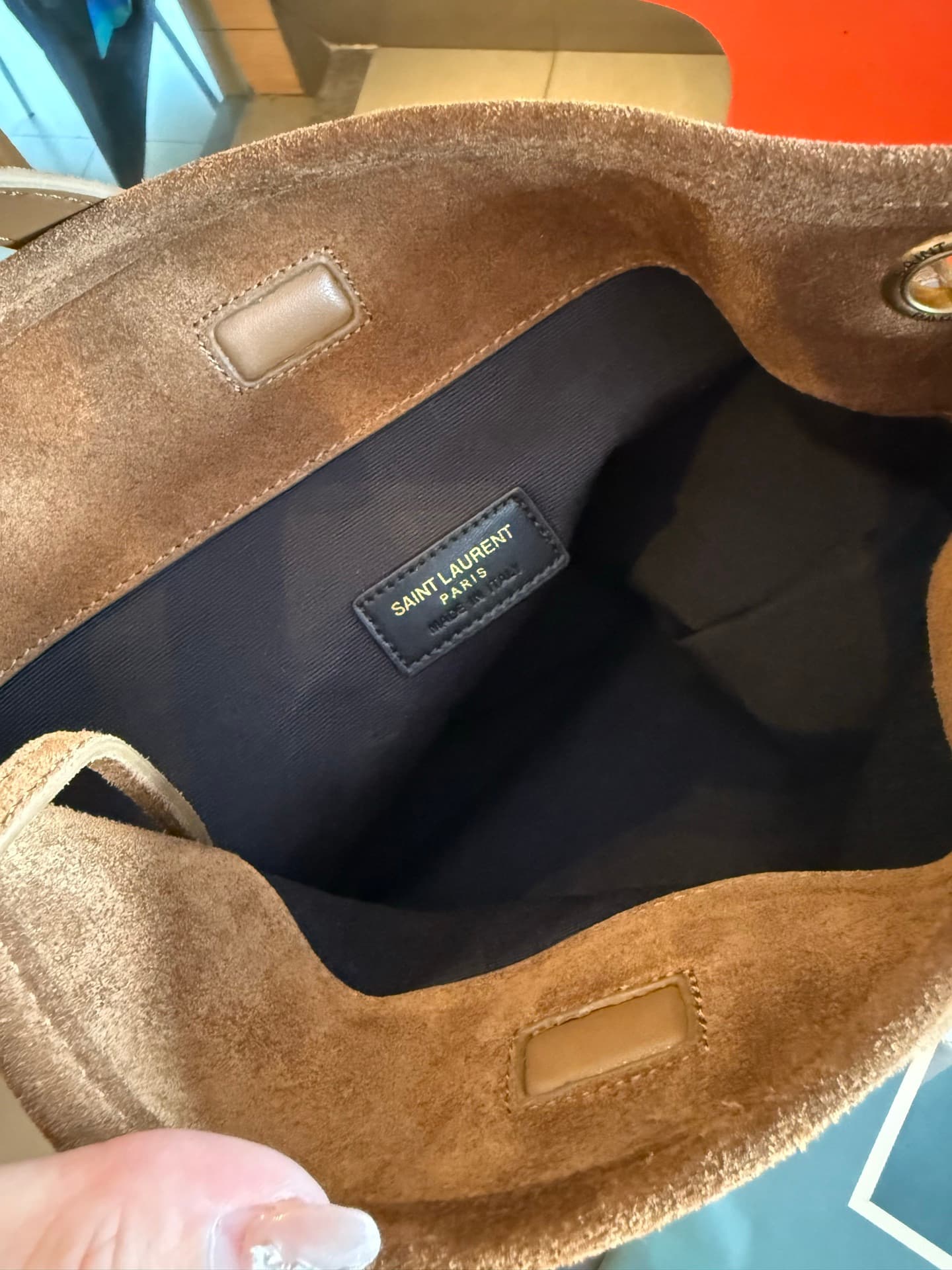 Saint Laurent Brown Small Bucket Bag 7010