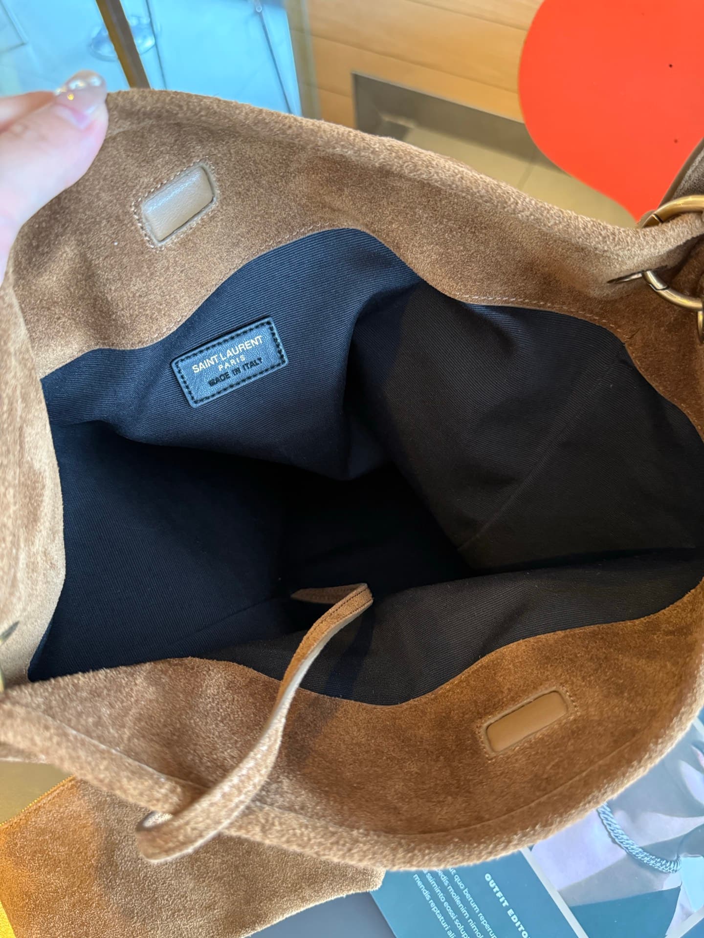 Saint Laurent Brown Large Bucket Bag 7011