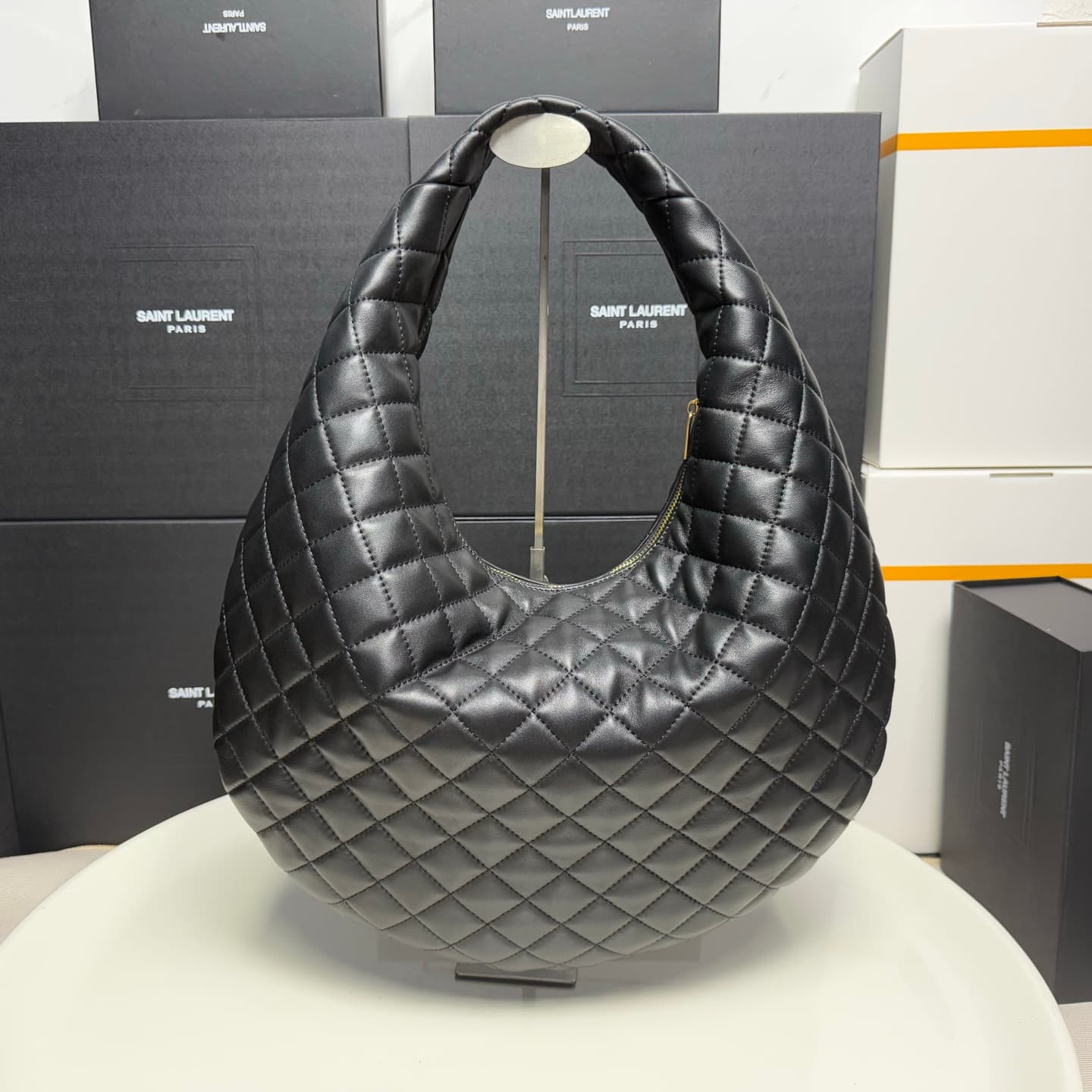 Saint Laurent Gold Large Shoulder Bag 698652