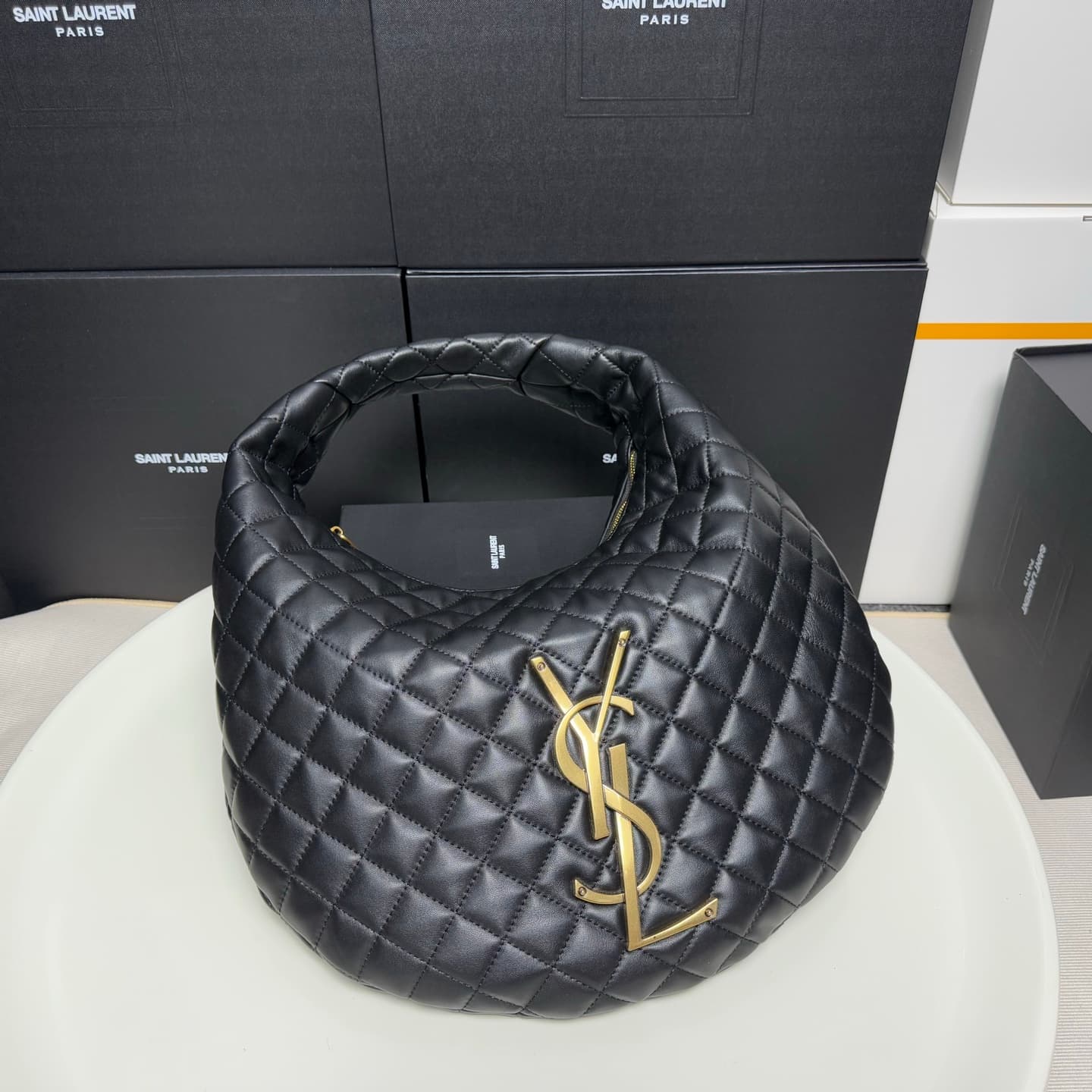 Saint Laurent Gold Large Shoulder Bag 698652