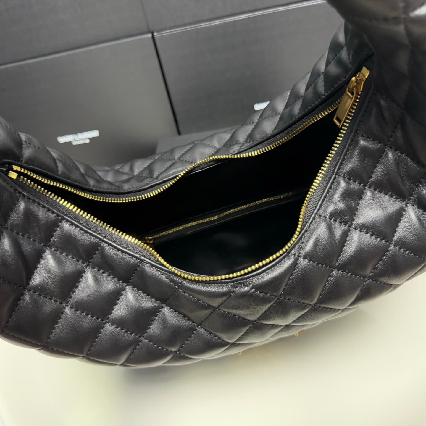 Saint Laurent Gold Large Shoulder Bag 698652
