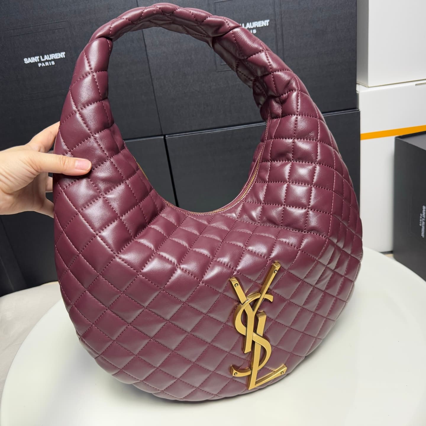 Saint Laurent Gold Large Shoulder Bag 698652