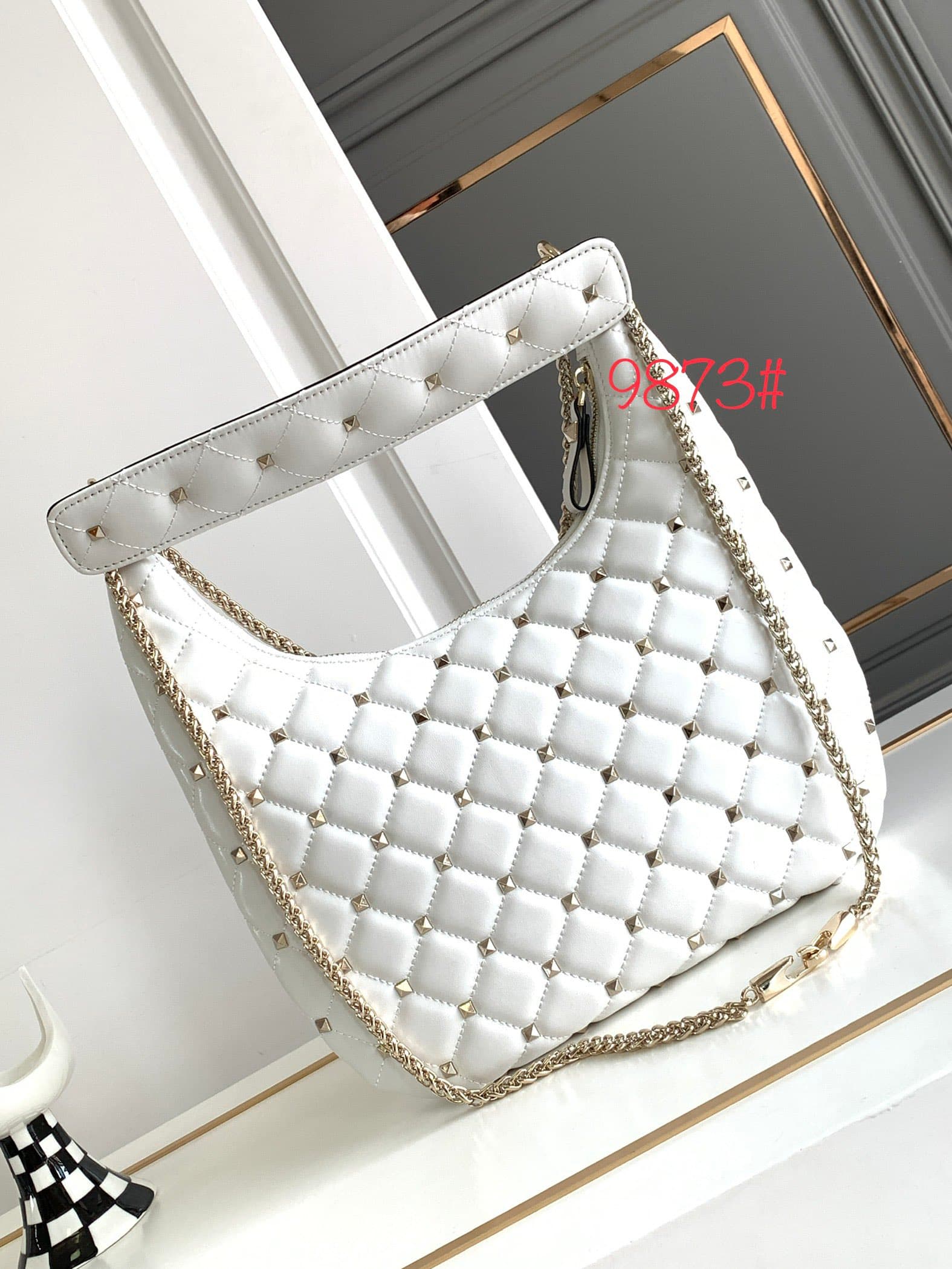 Valentino Gold Crossbody Bag 9873