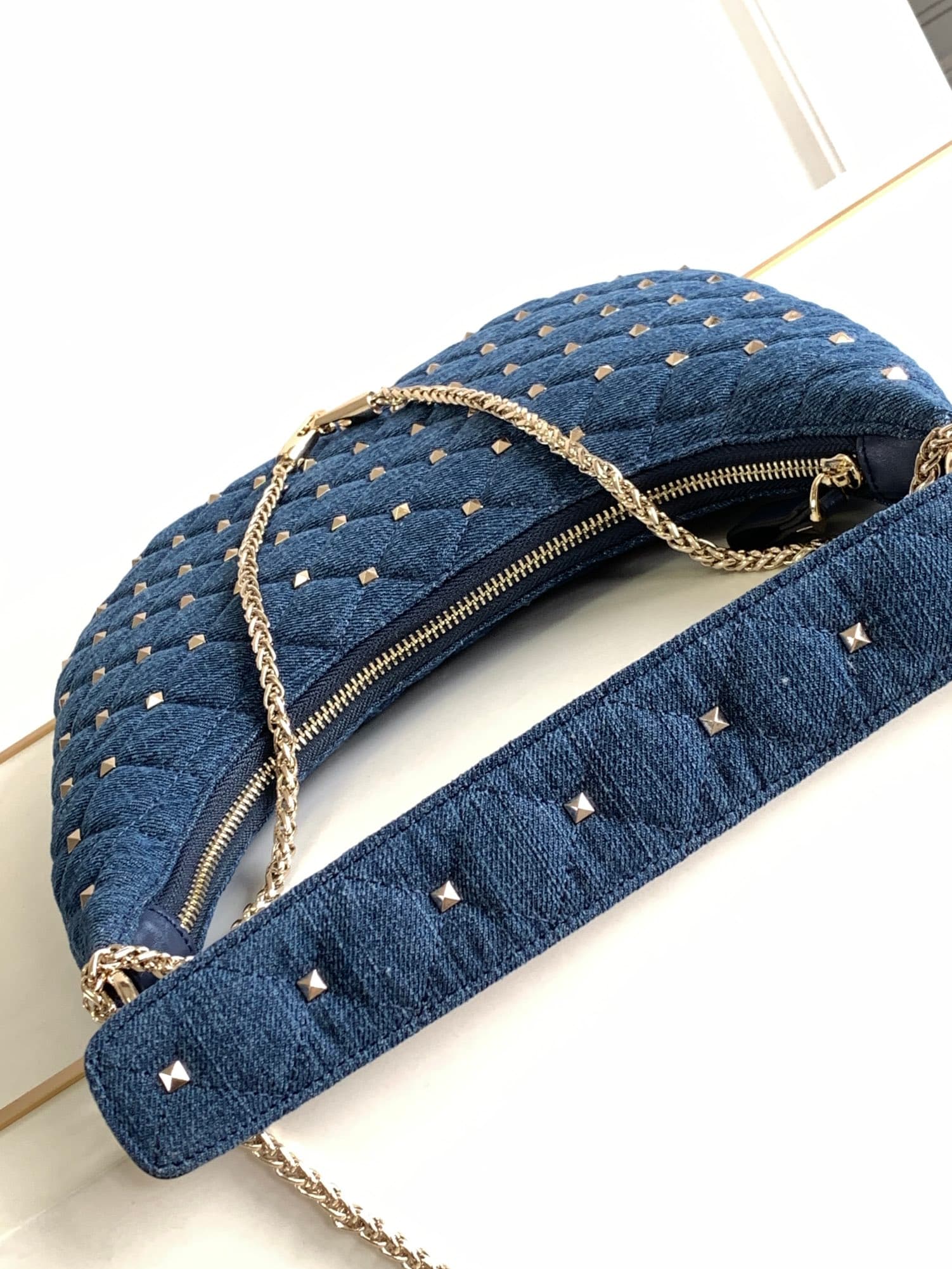 Valentino Gold Crossbody Bag 9873