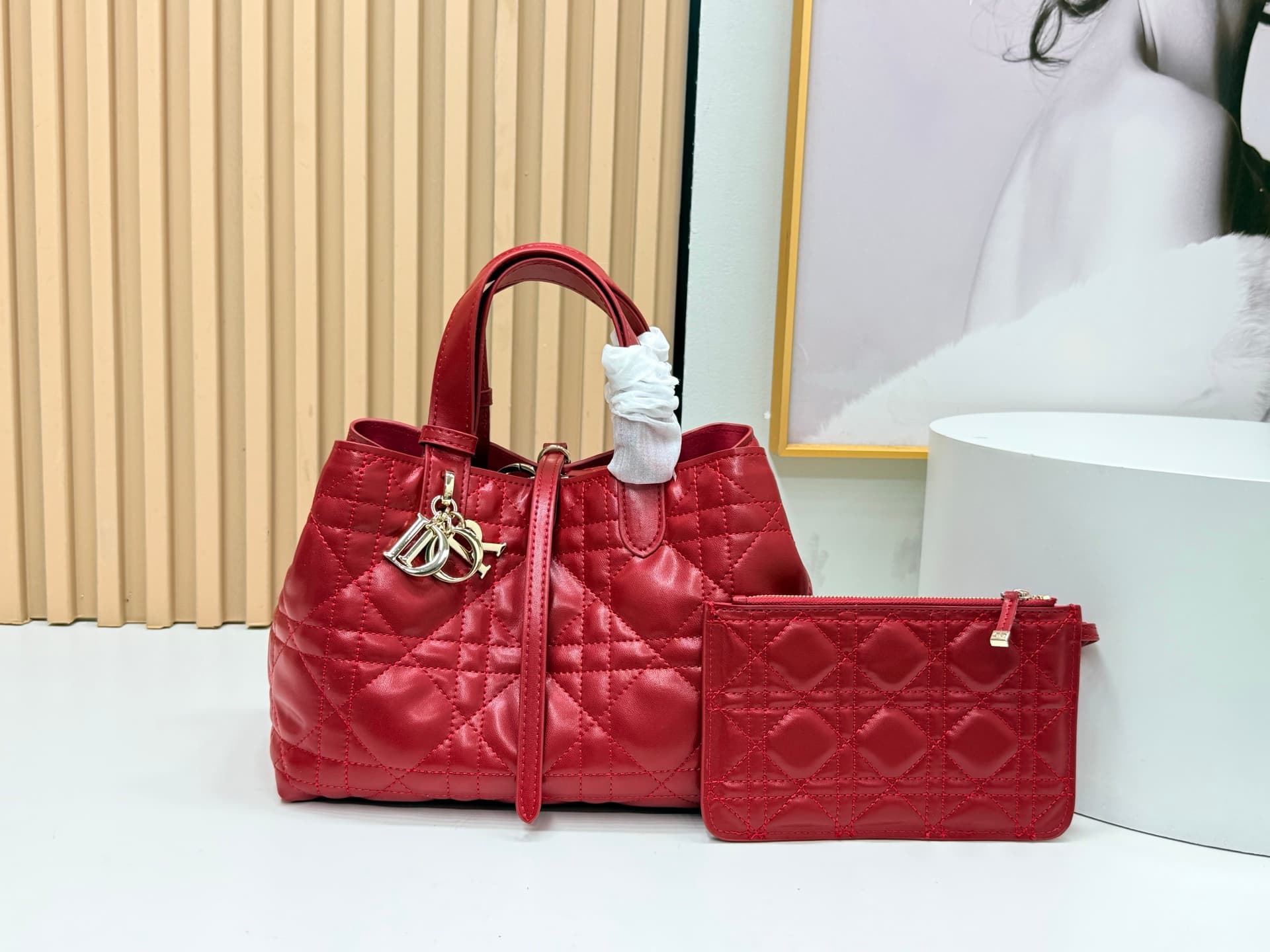 Dior Red Medium Tote Bag 9936