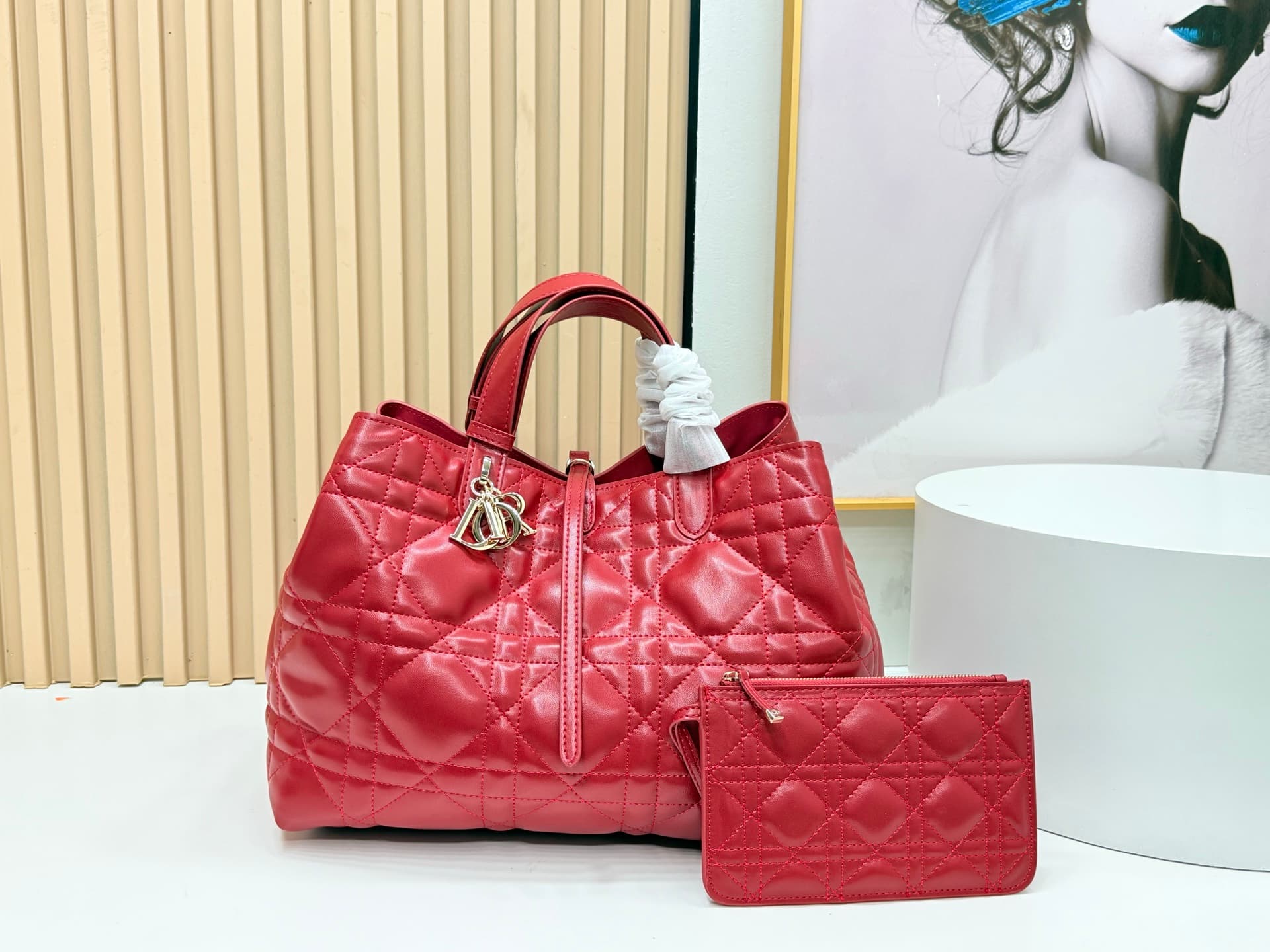 Dior Red Large Tote Bag 9936