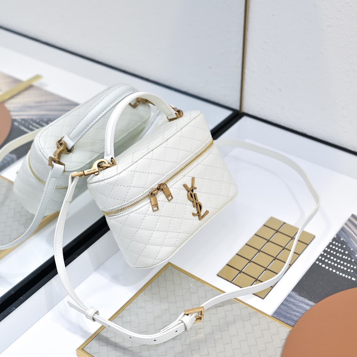 Saint Laurent White Mini Wallet 766731