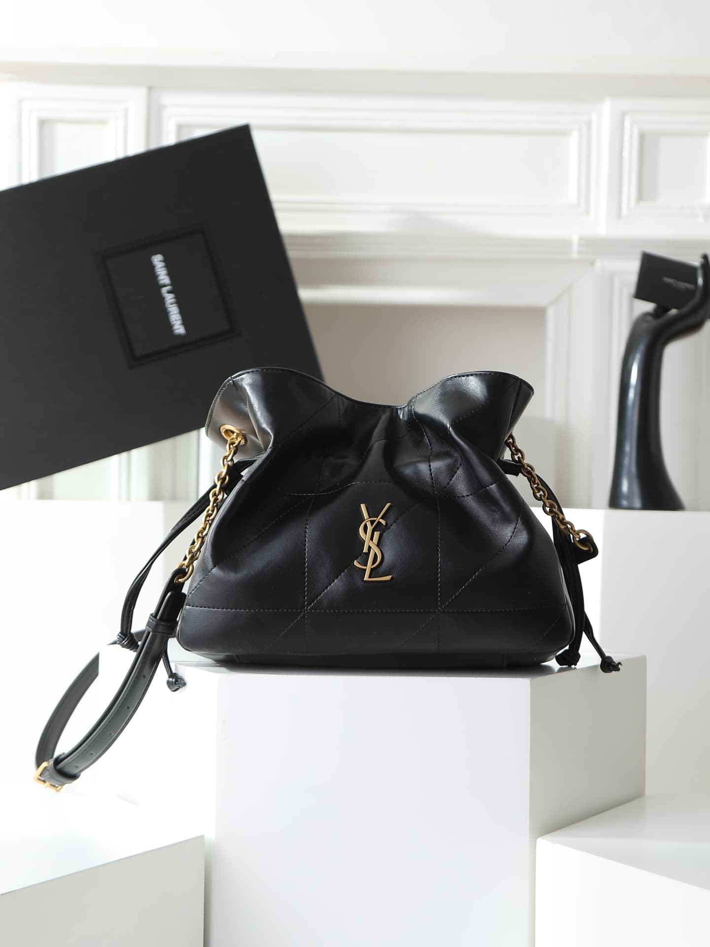 Saint Laurent Gold Small Crossbody Bag 2509
