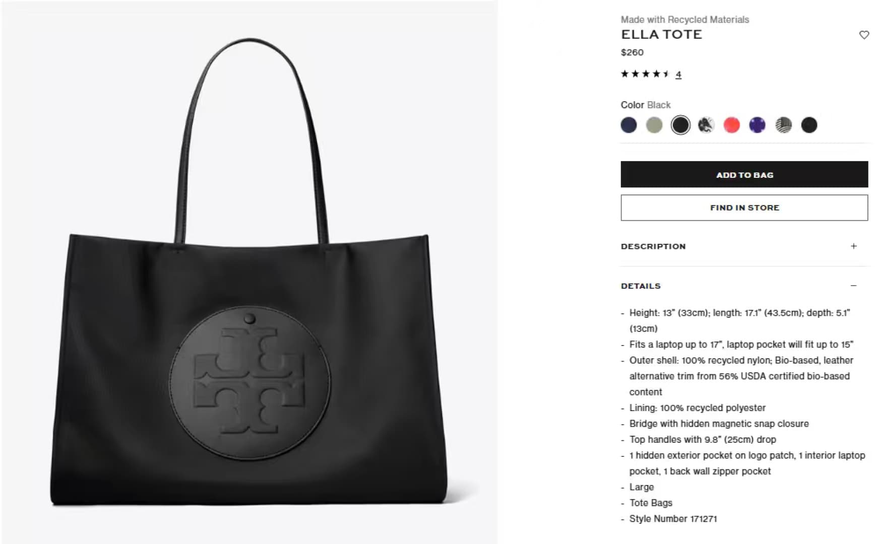 托里伯奇 Large Tote Bag