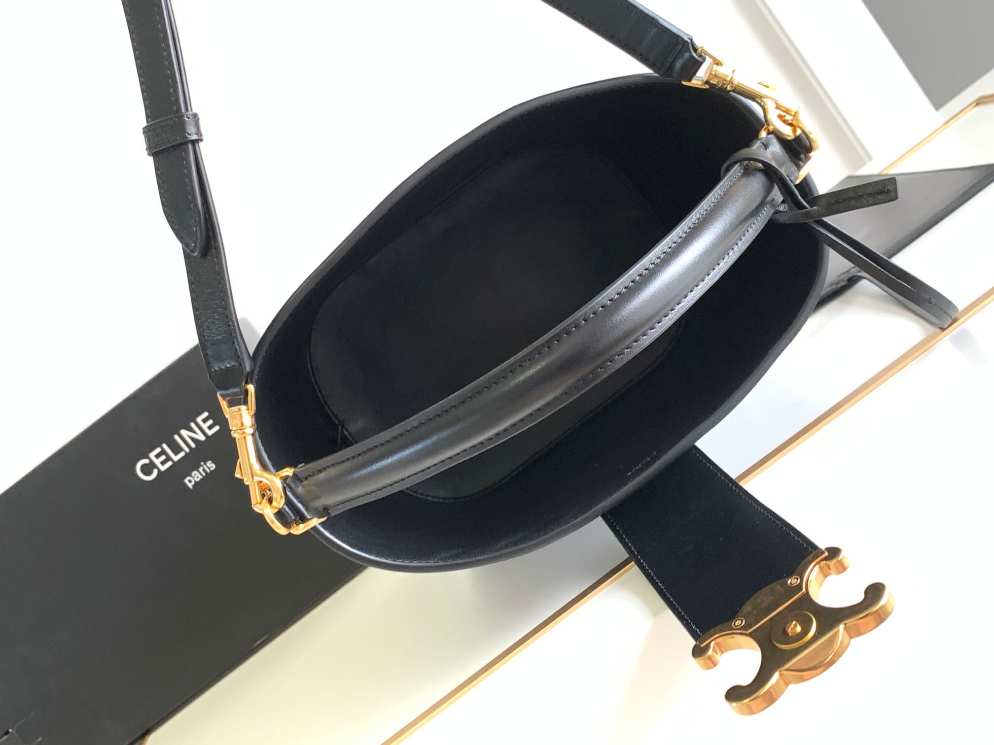 Celine Gold Medium Crossbody Bag