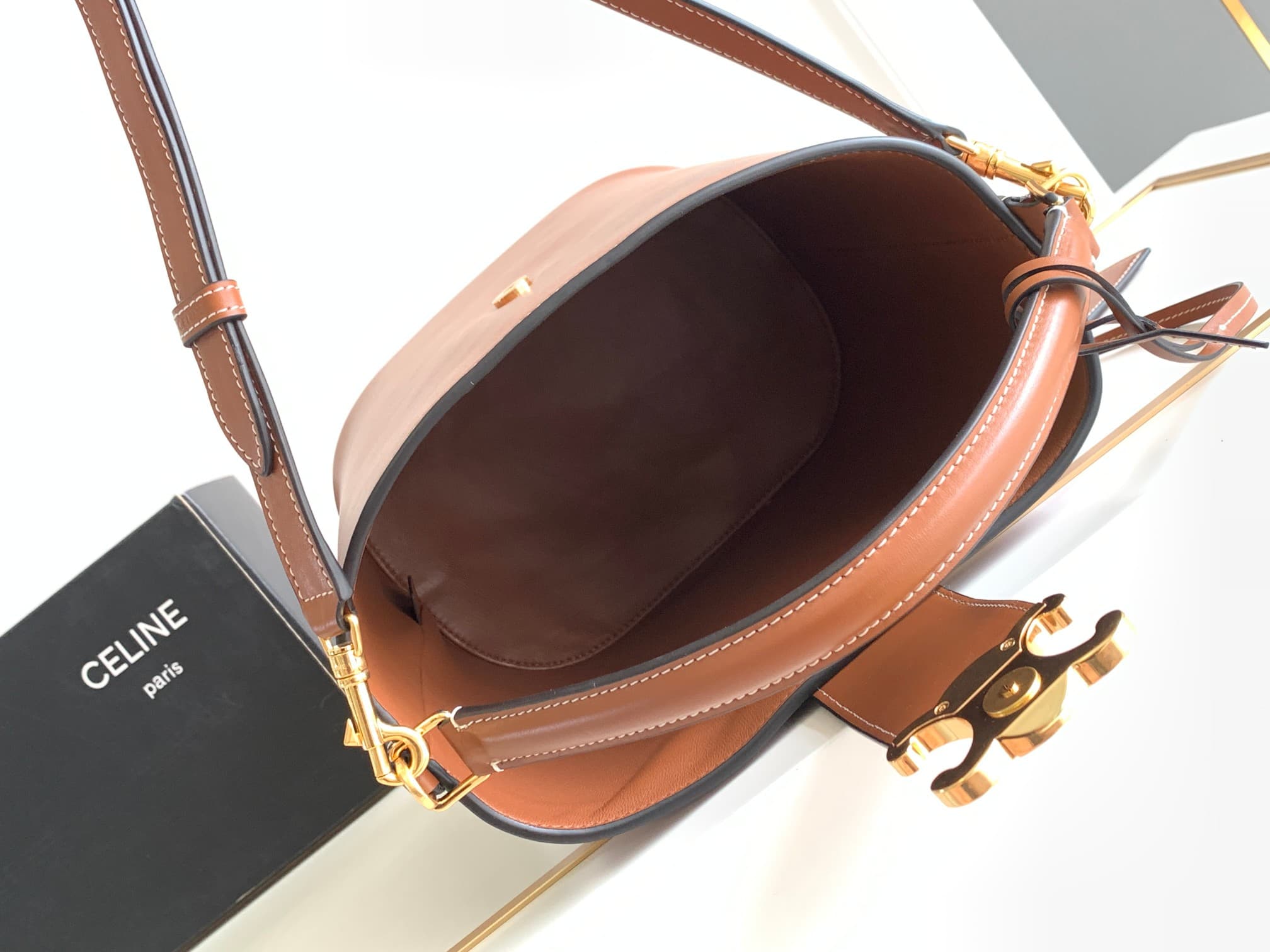 Celine Gold Medium Crossbody Bag