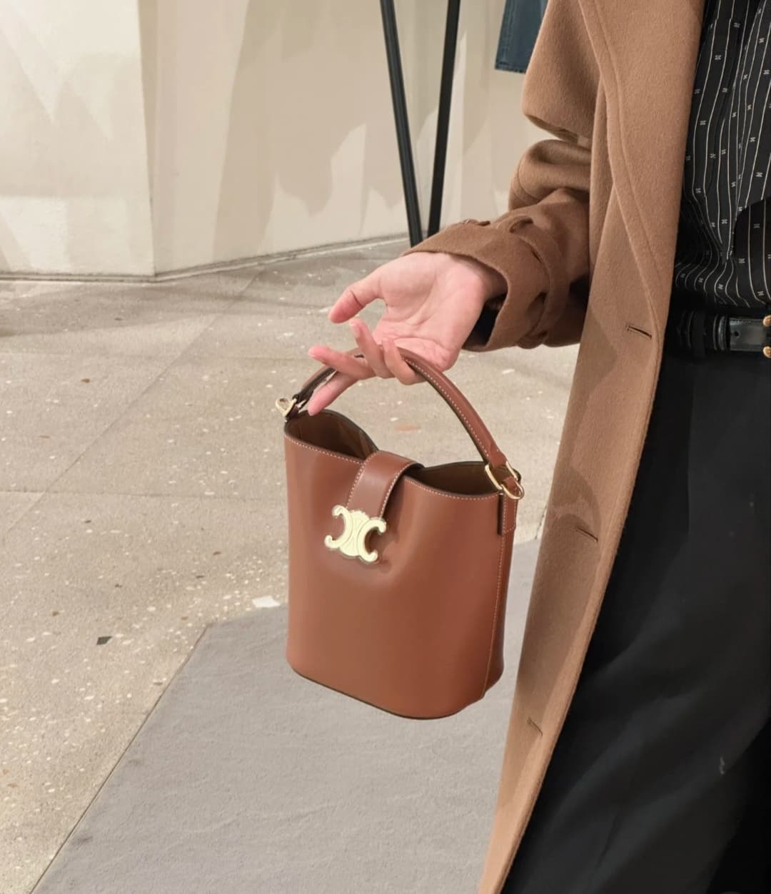 Celine Brown Bucket Bag