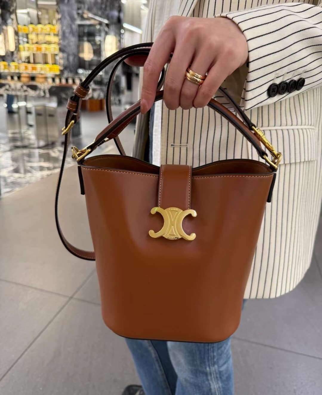 Celine Brown Bucket Bag