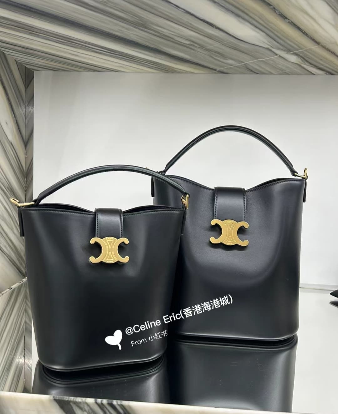 Celine Black Bucket Bag