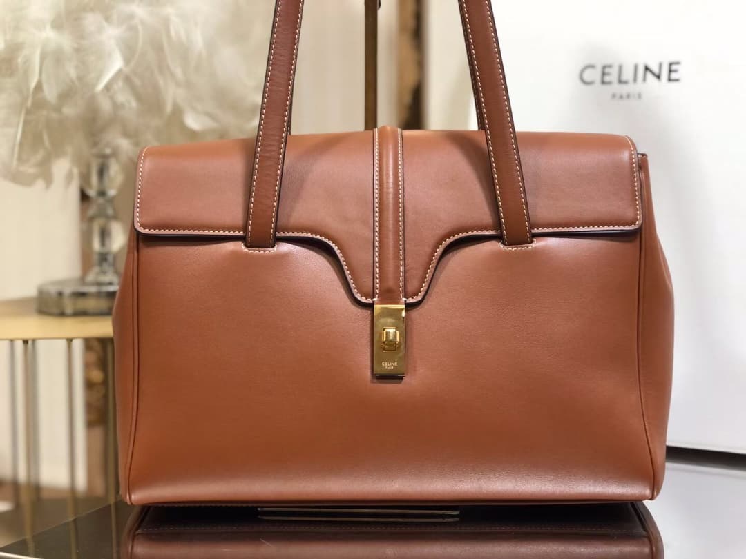 Celine Cream Medium Shoulder Bag