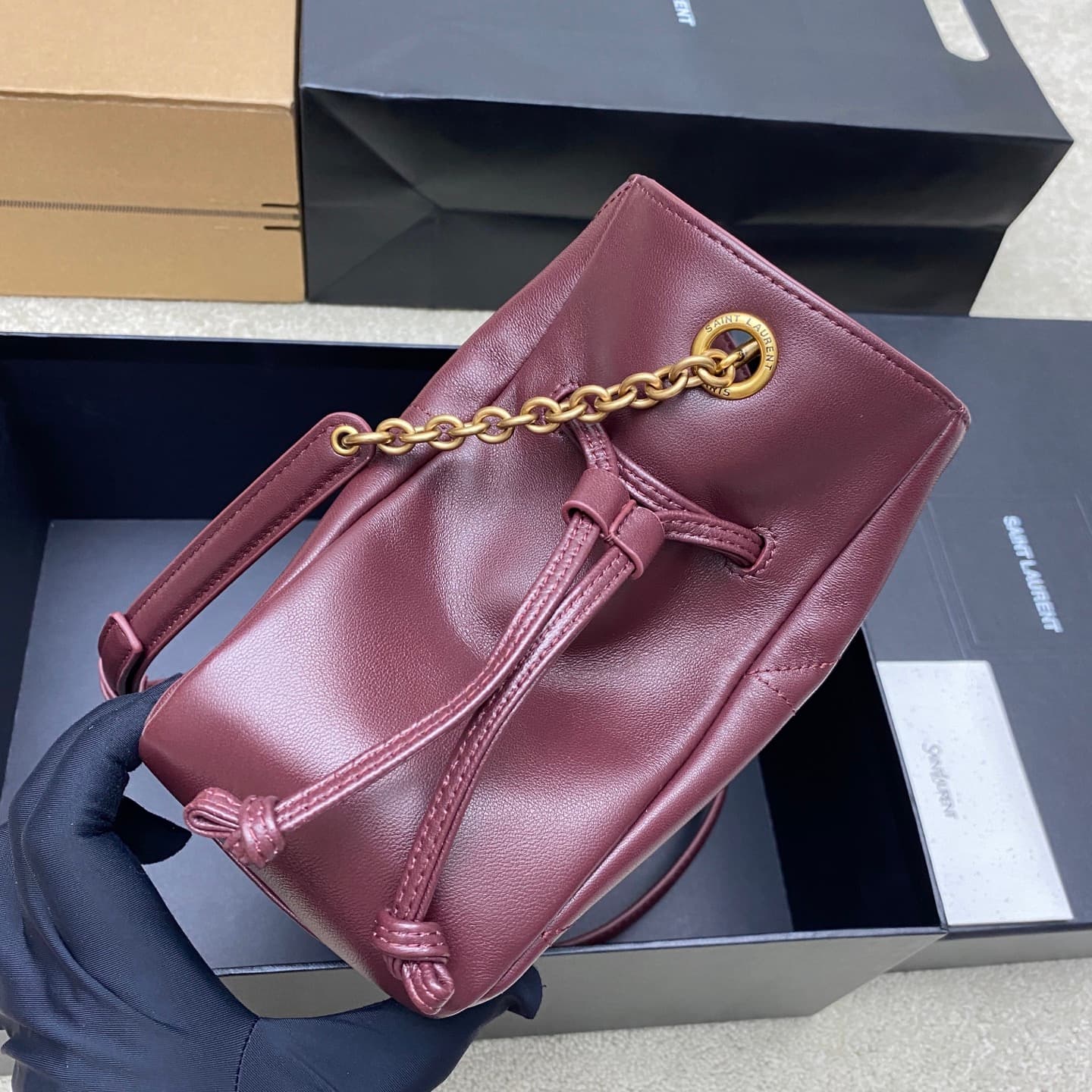 Saint Laurent Red Small Tote Bag 862712