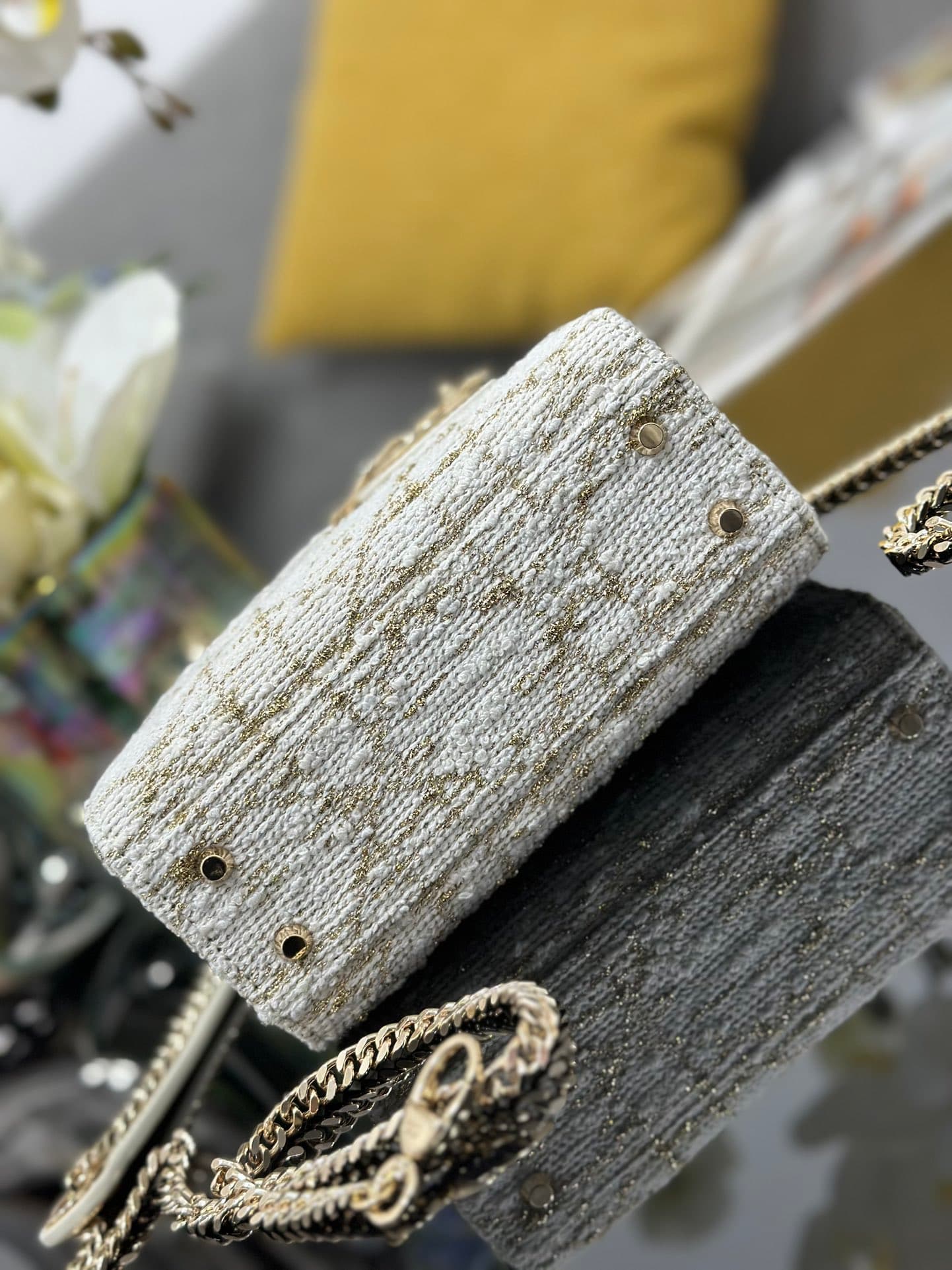 Dior White Mini Crossbody Bag M0505