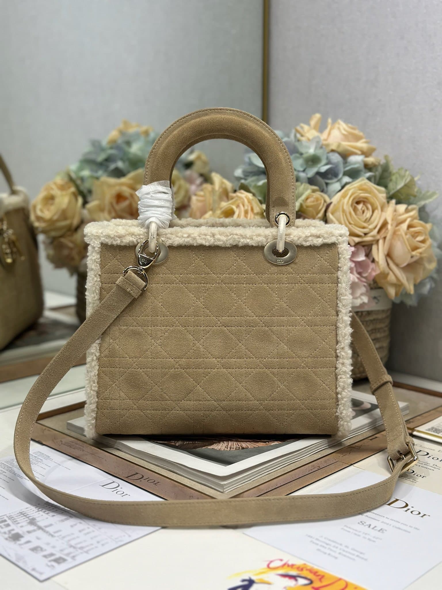 Dior White Medium Wallet 0565