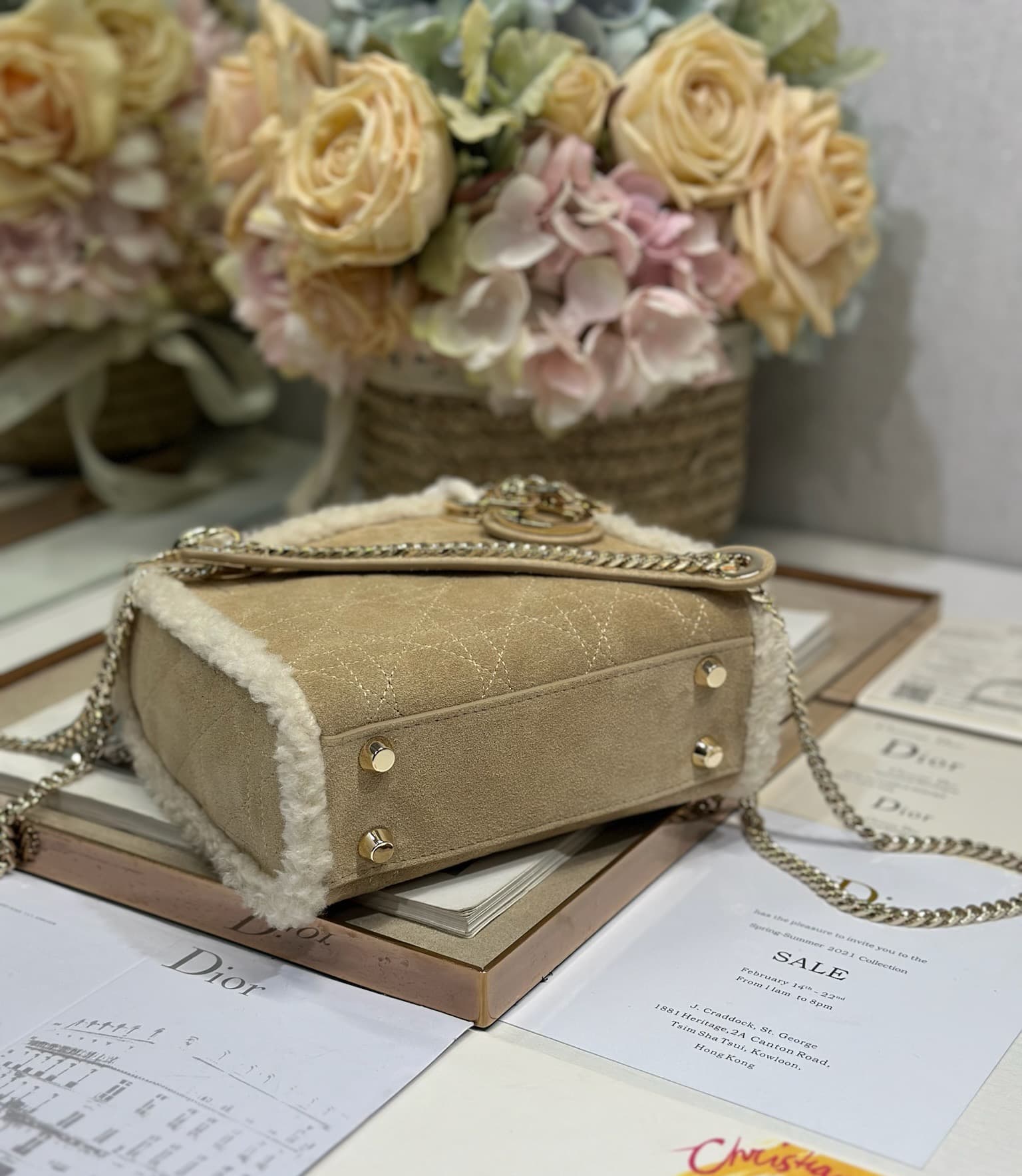 Dior White Mini Crossbody Bag 0505
