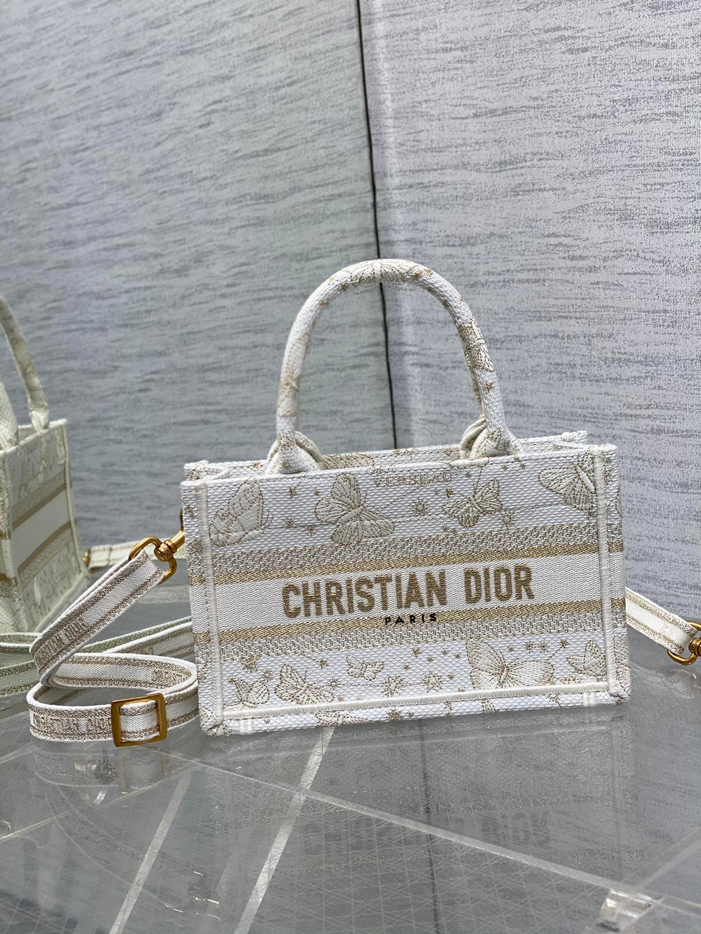 Dior Gold Mini Tote Bag