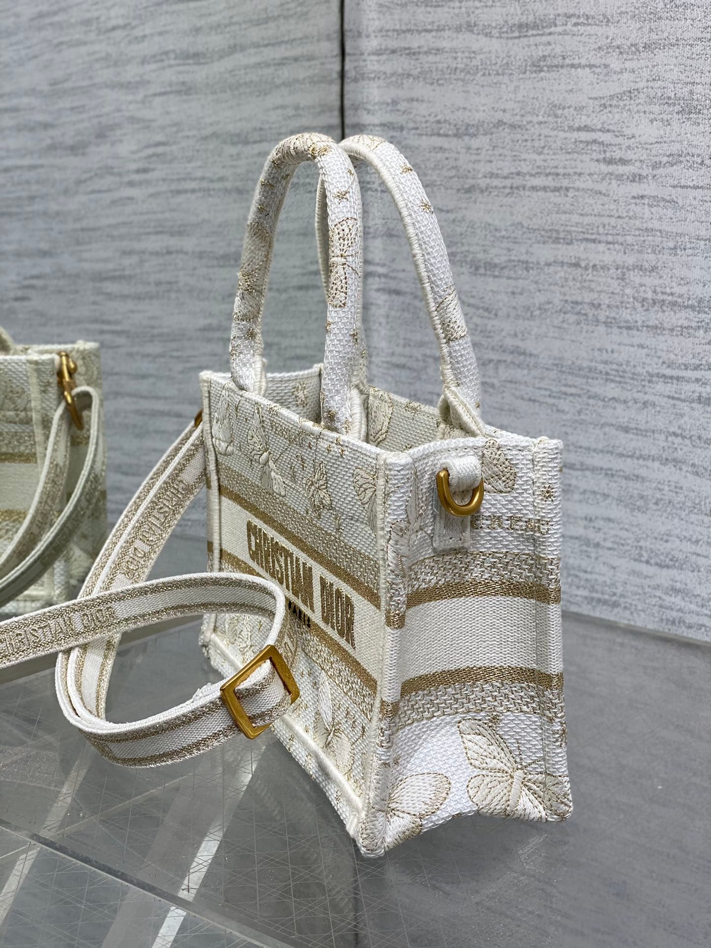 Dior Gold Mini Tote Bag
