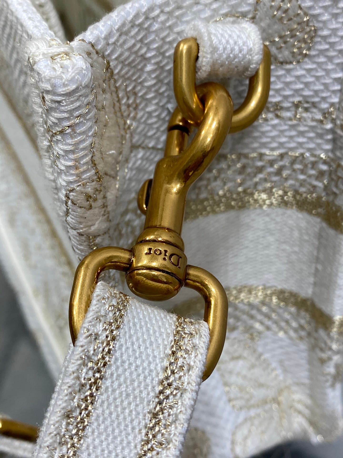 Dior Gold Mini Tote Bag