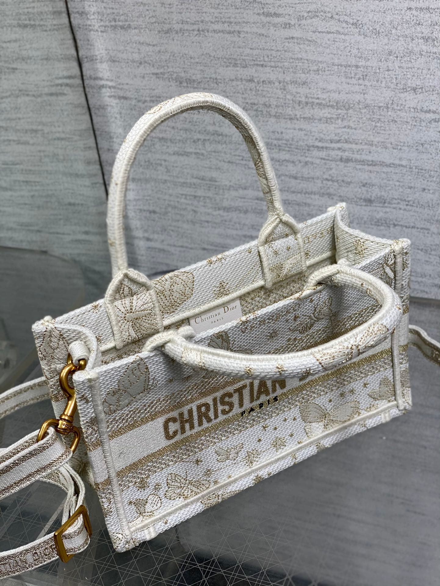 Dior Gold Mini Tote Bag