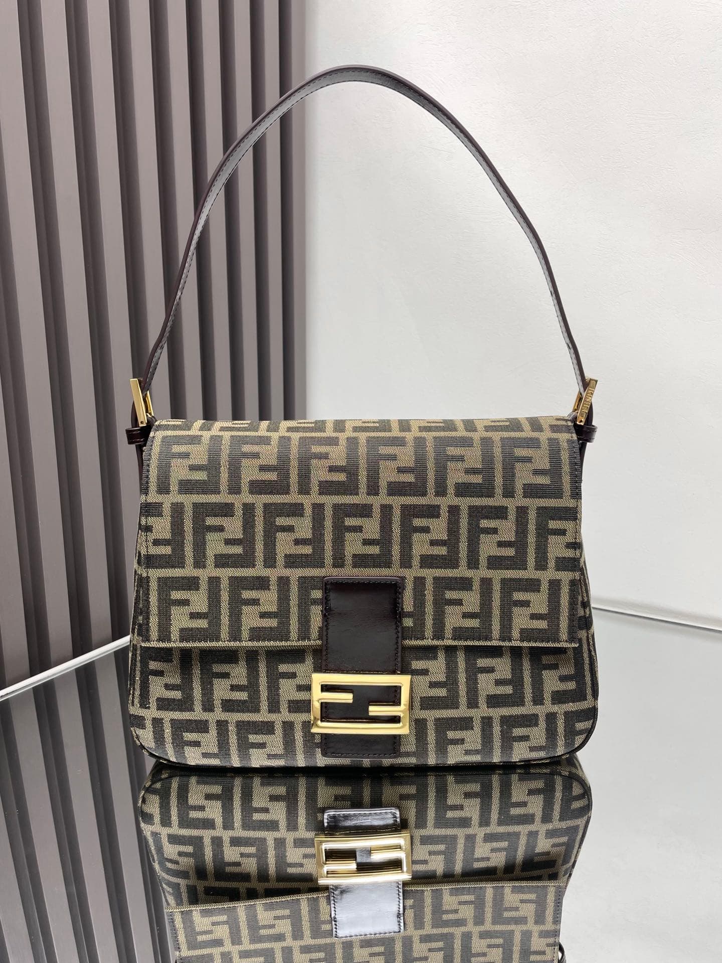 Fendi Gold Large Shoulder Bag