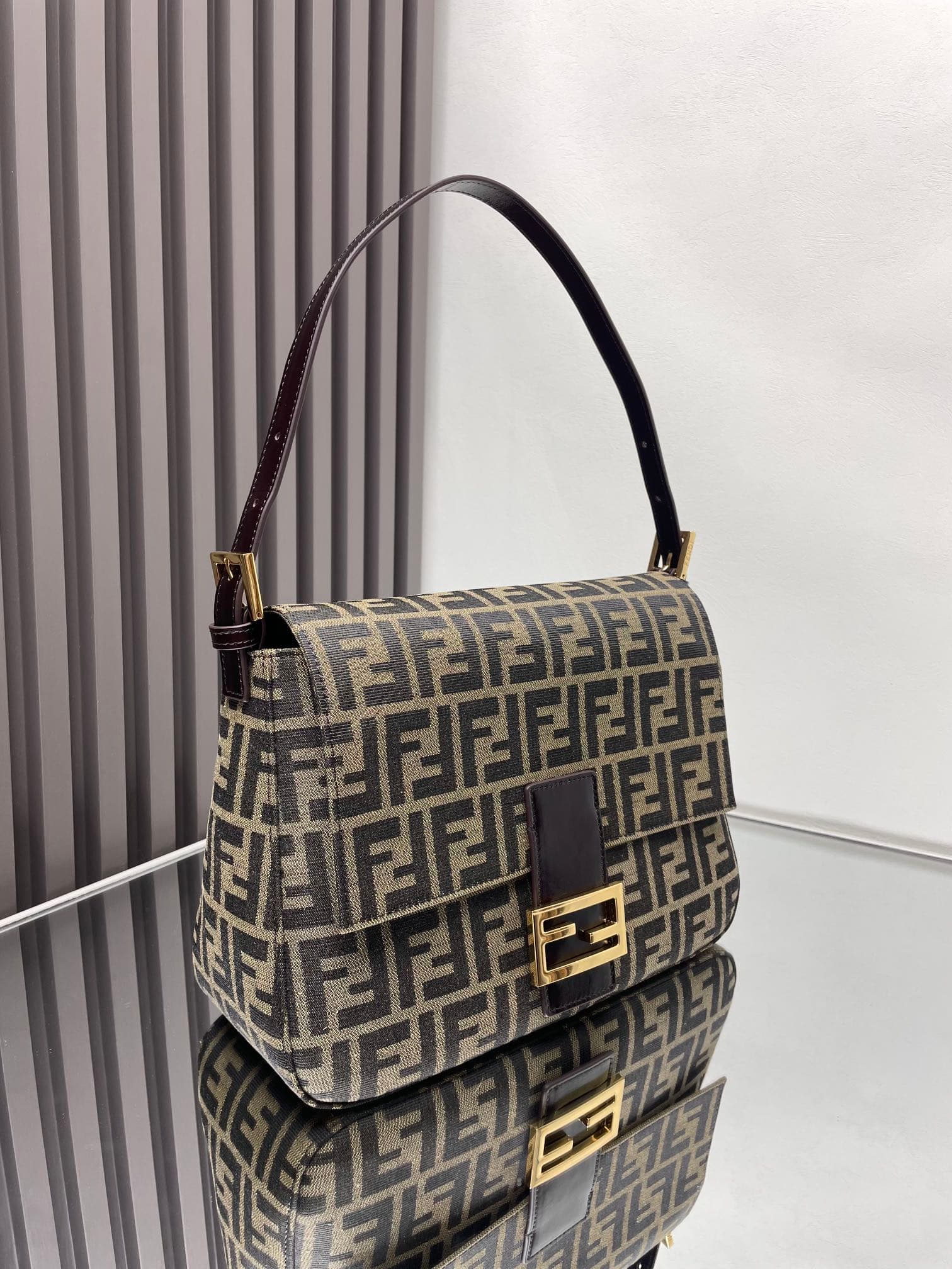 Fendi Gold Large Shoulder Bag