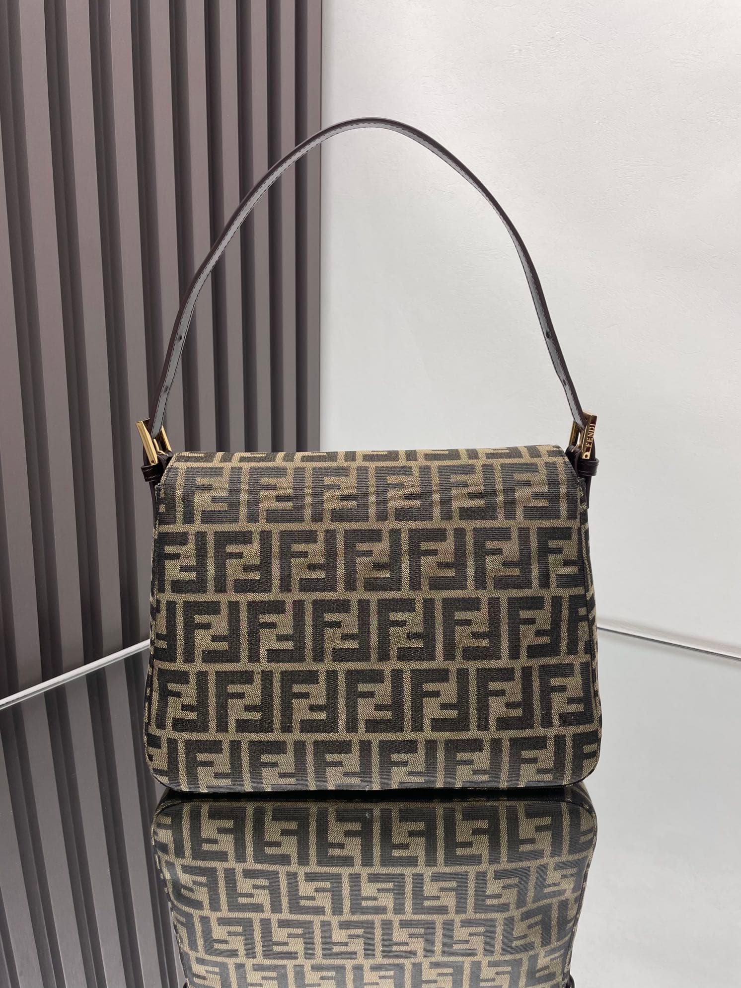 Fendi Gold Large Shoulder Bag
