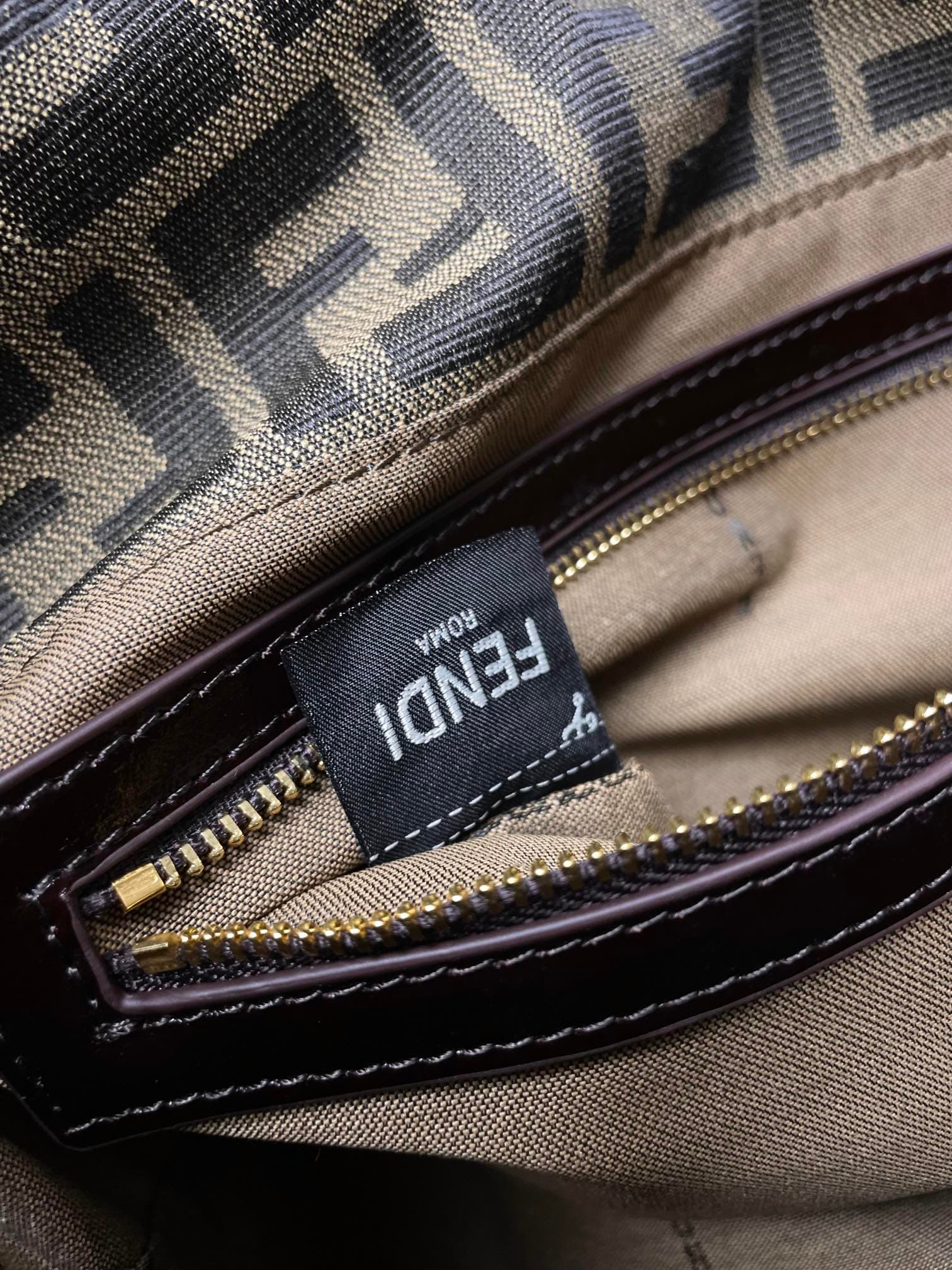Fendi Gold Large Shoulder Bag