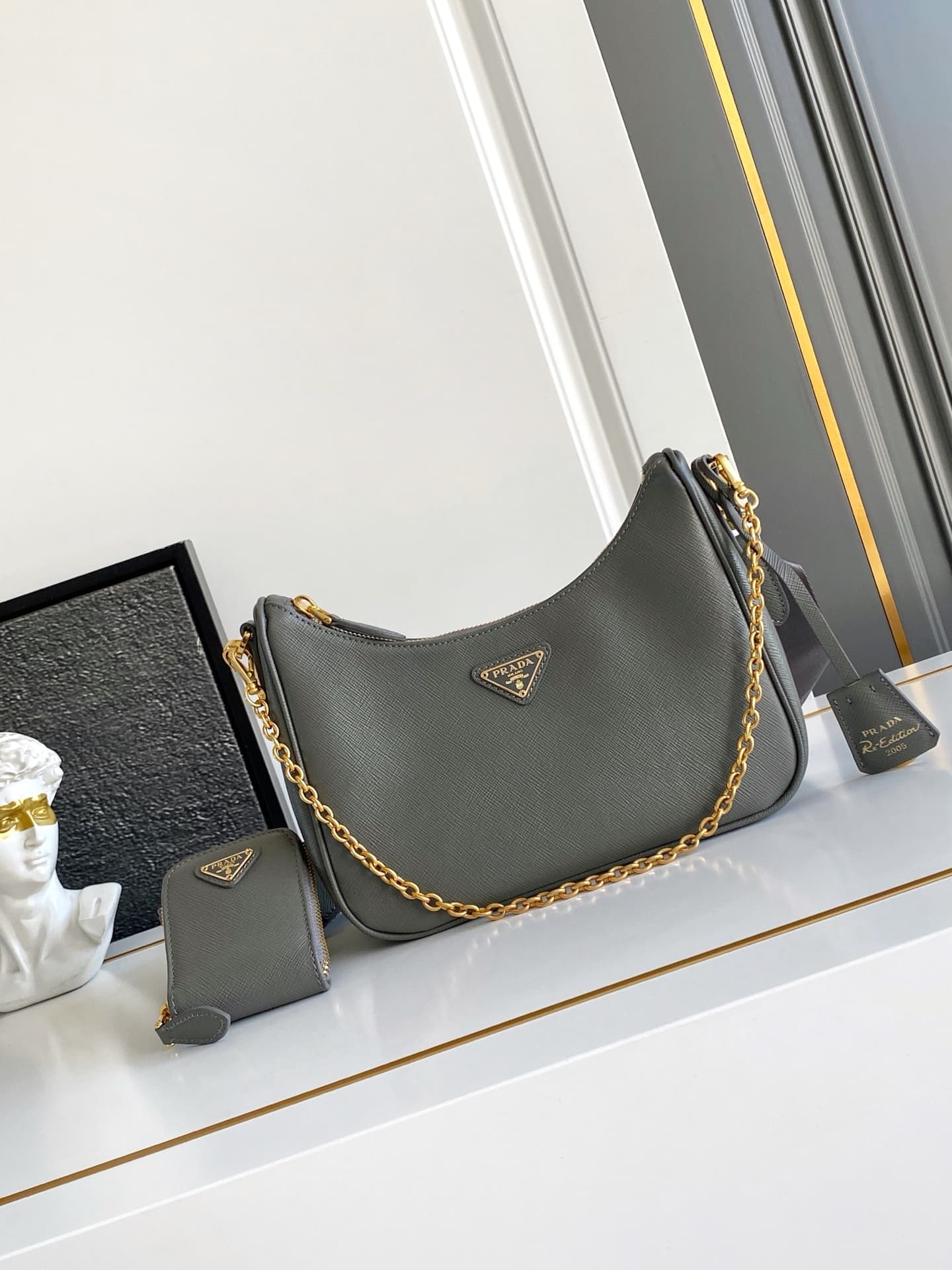 Prada Gold Shoulder Bag 1BH204