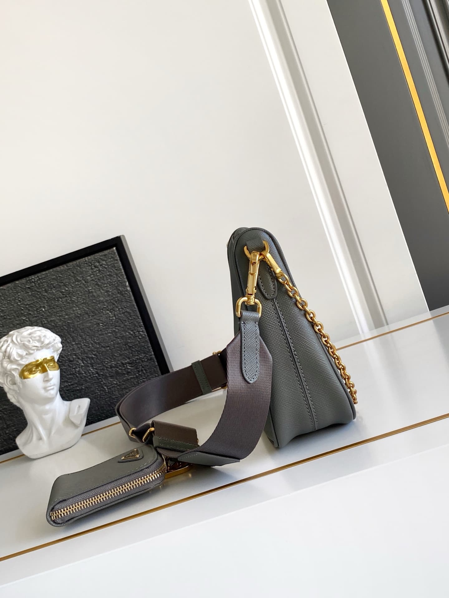 Prada Gold Shoulder Bag 1BH204
