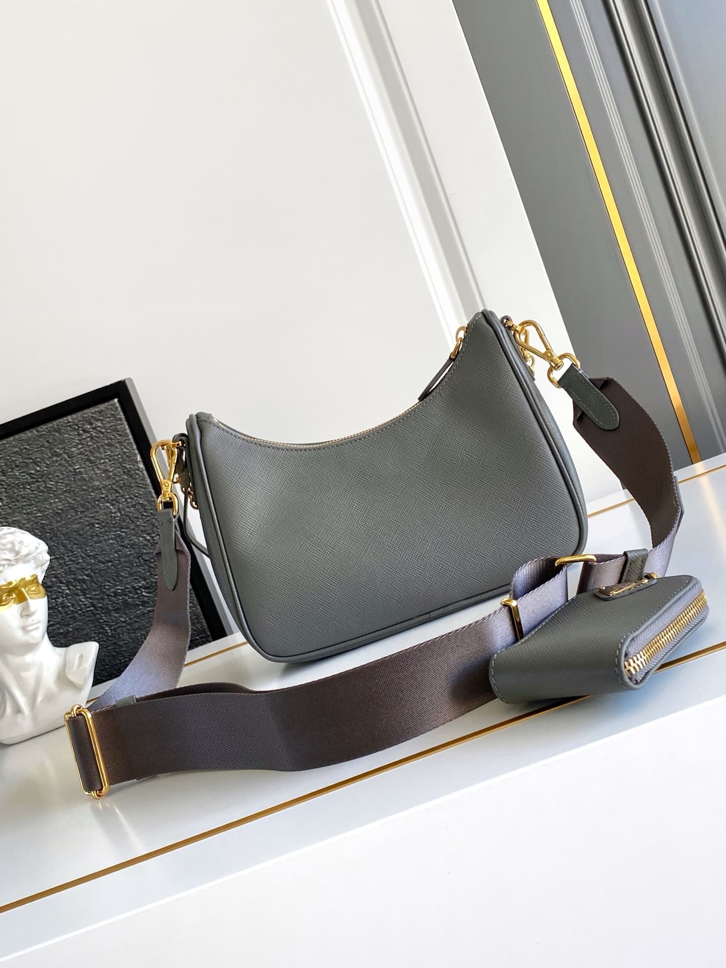 Prada Gold Shoulder Bag 1BH204