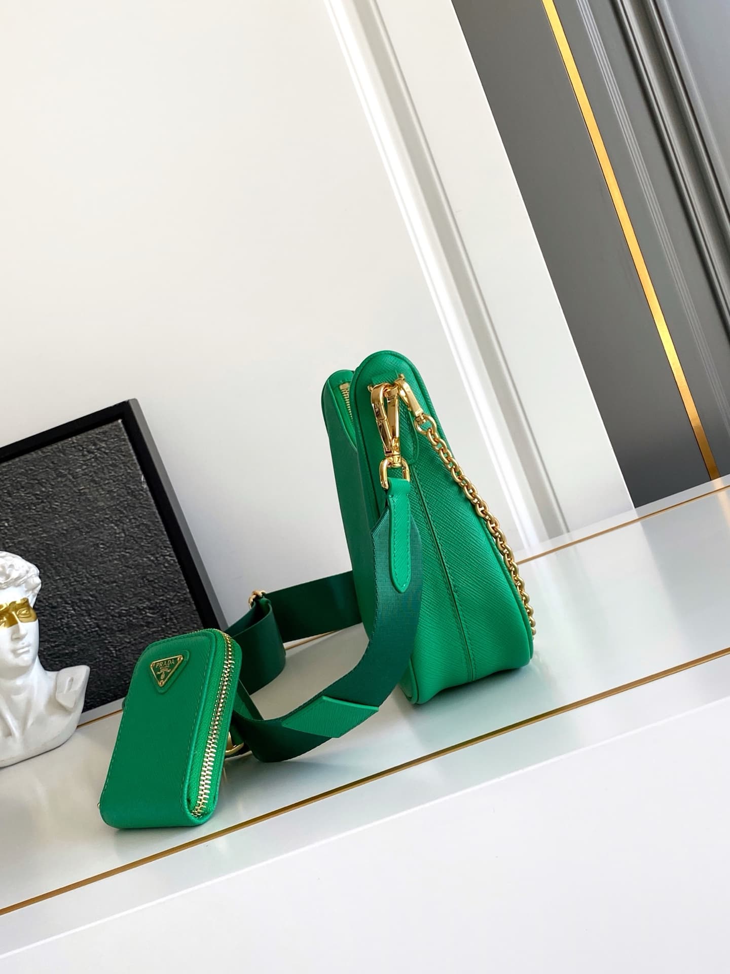 Prada Gold Shoulder Bag 1BH204