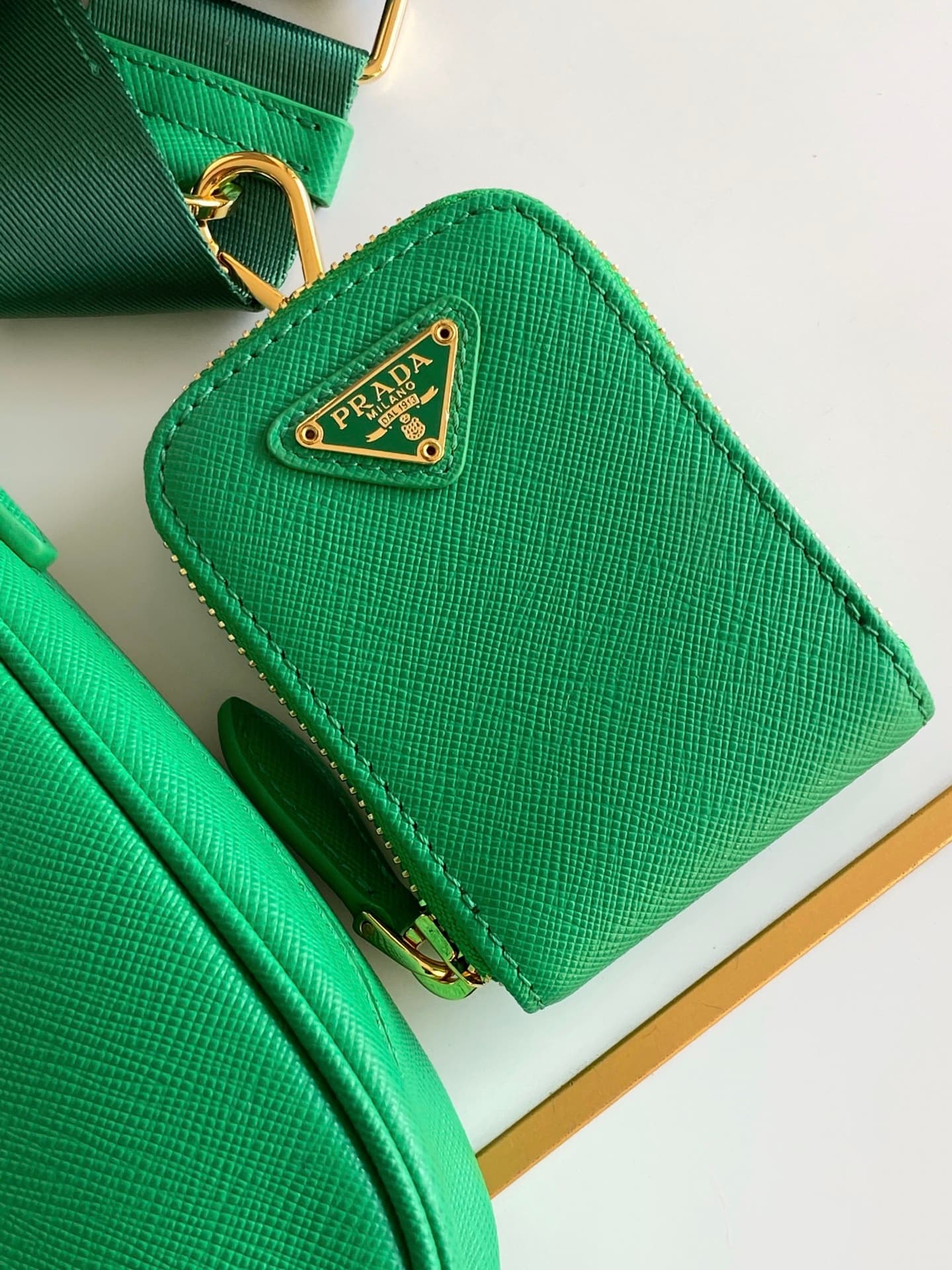 Prada Gold Shoulder Bag 1BH204