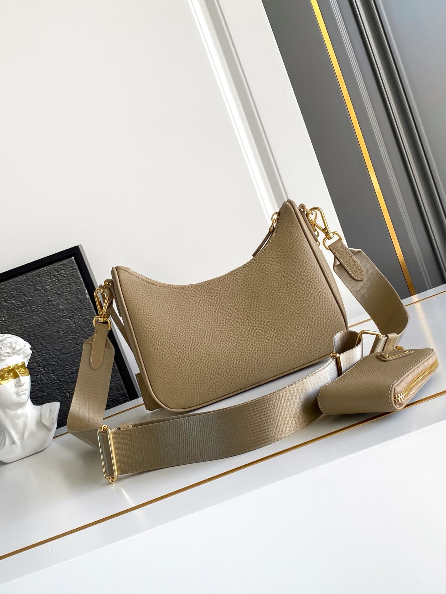 Prada Gold Shoulder Bag 1BH204