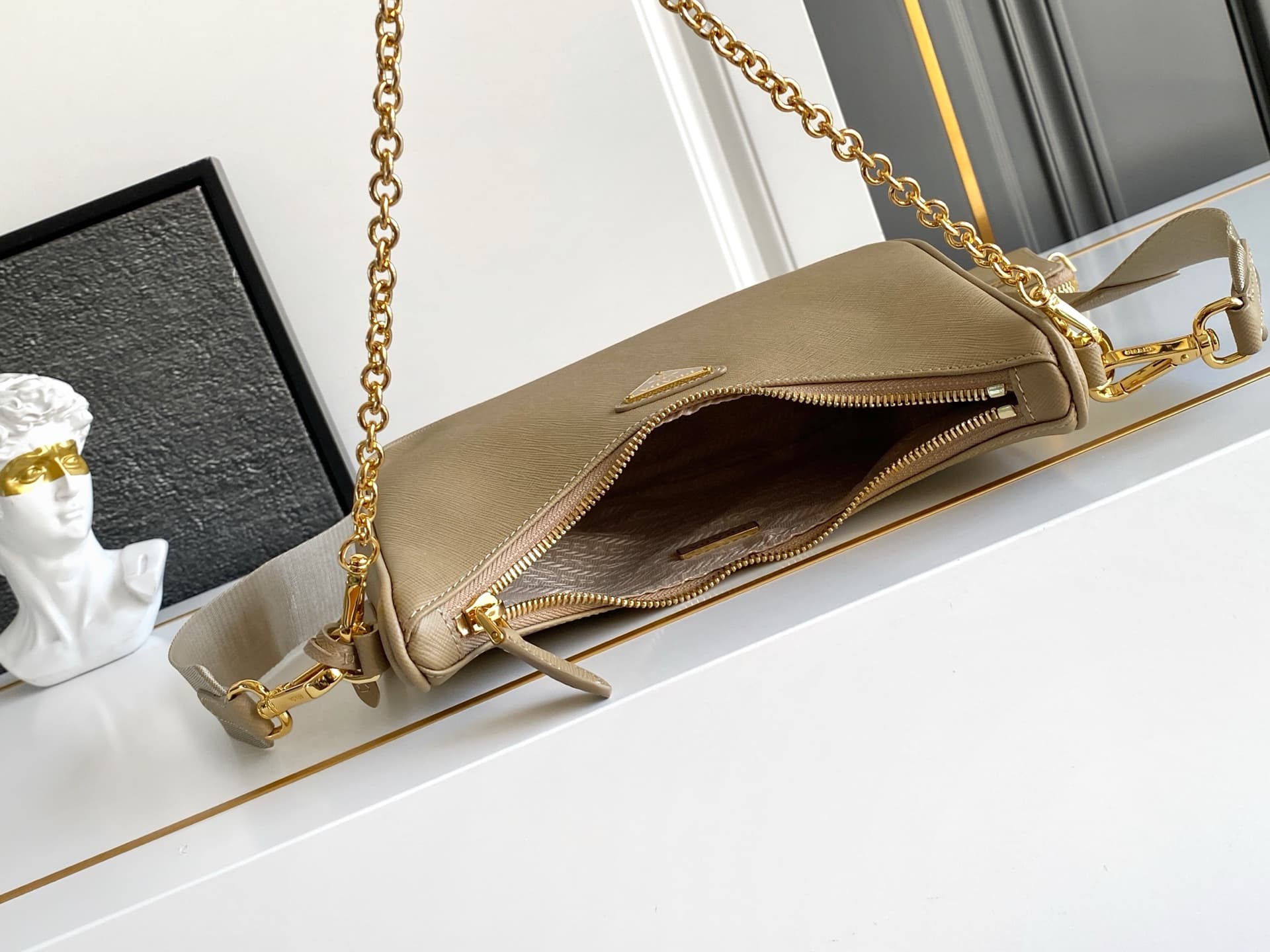 Prada Gold Shoulder Bag 1BH204