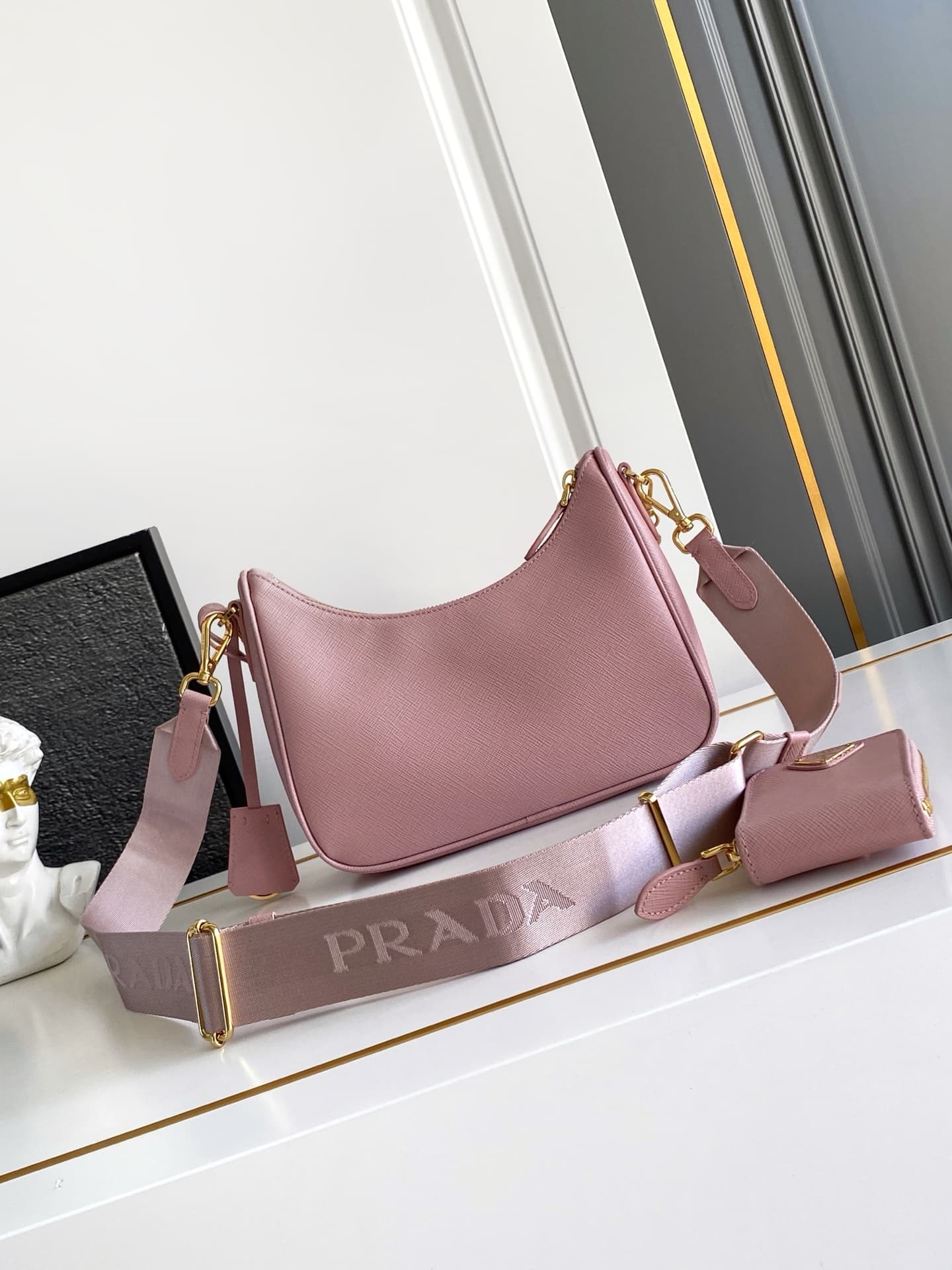 Prada Gold Shoulder Bag 1BH204