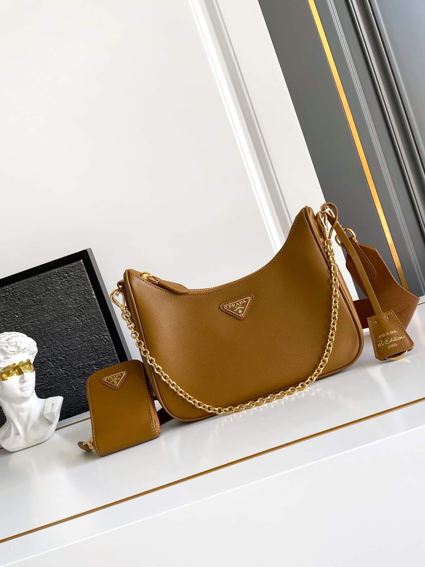 Prada Gold Shoulder Bag 1BH204