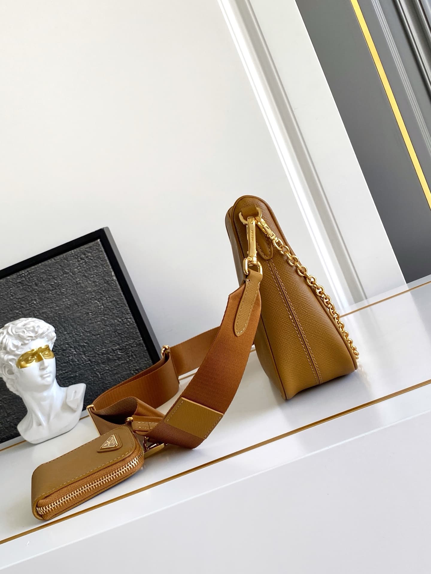 Prada Gold Shoulder Bag 1BH204