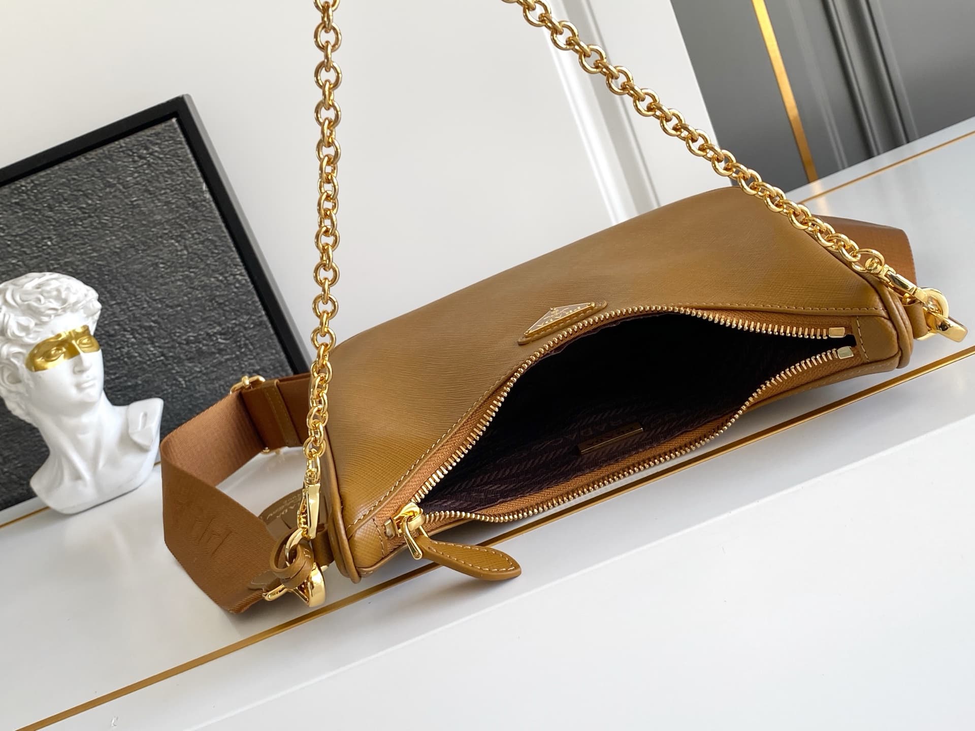 Prada Gold Shoulder Bag 1BH204