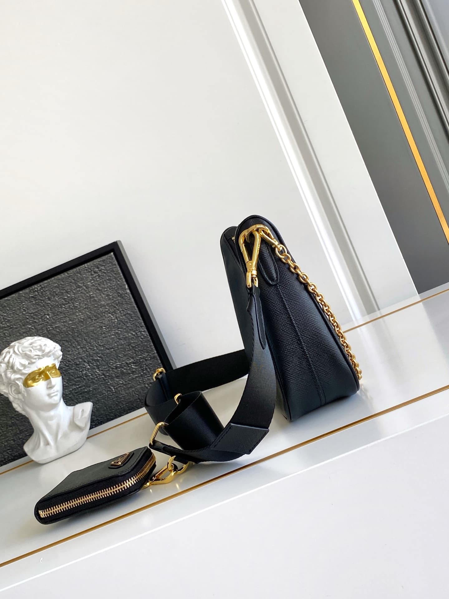 Prada Gold Shoulder Bag 1BH204