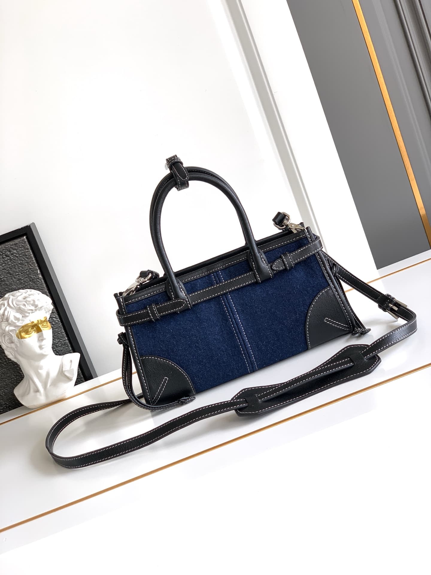 Prada Denim Mini Crossbody Bag 1BA486