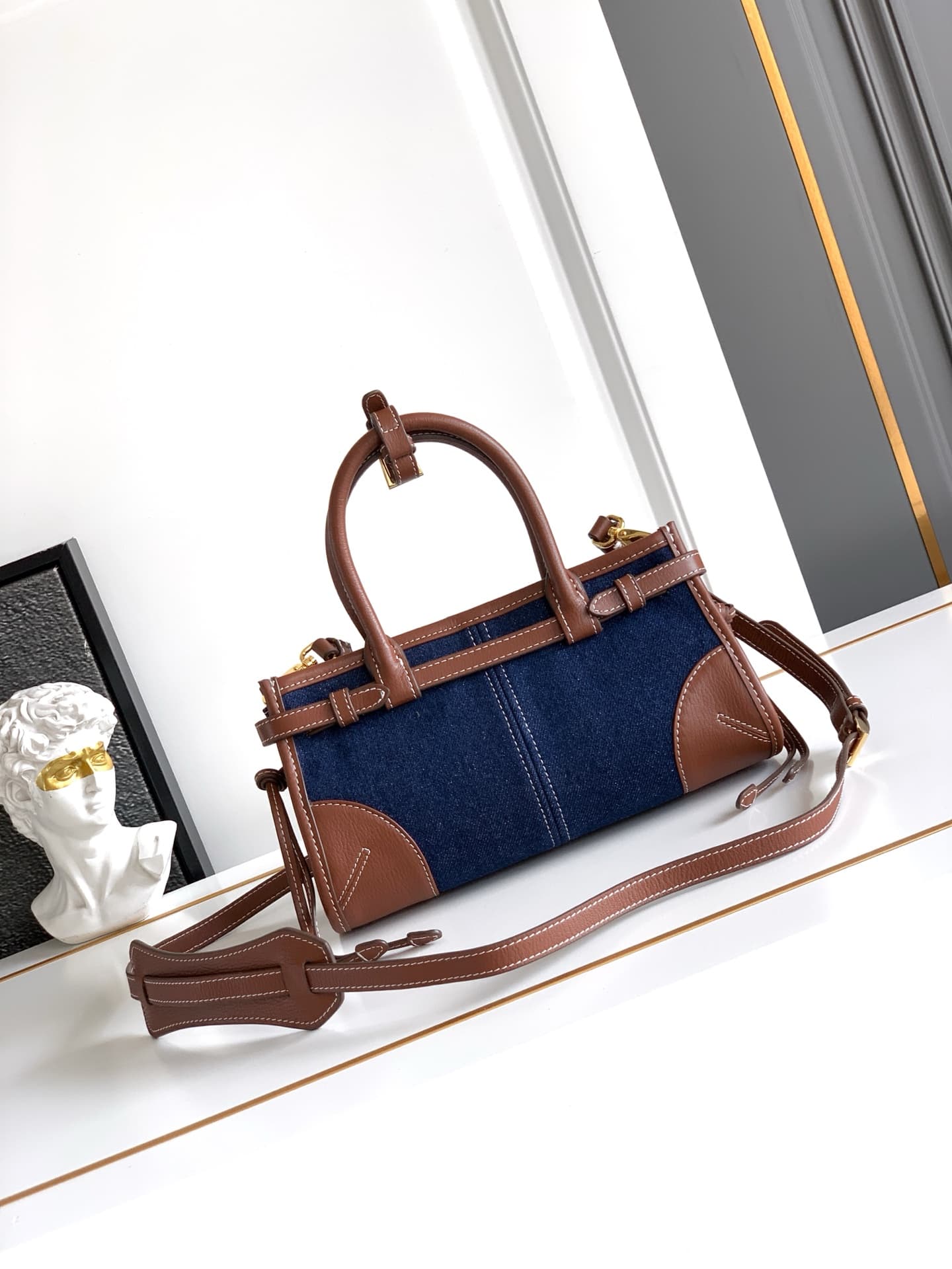 Prada Denim Mini Crossbody Bag 1BA486